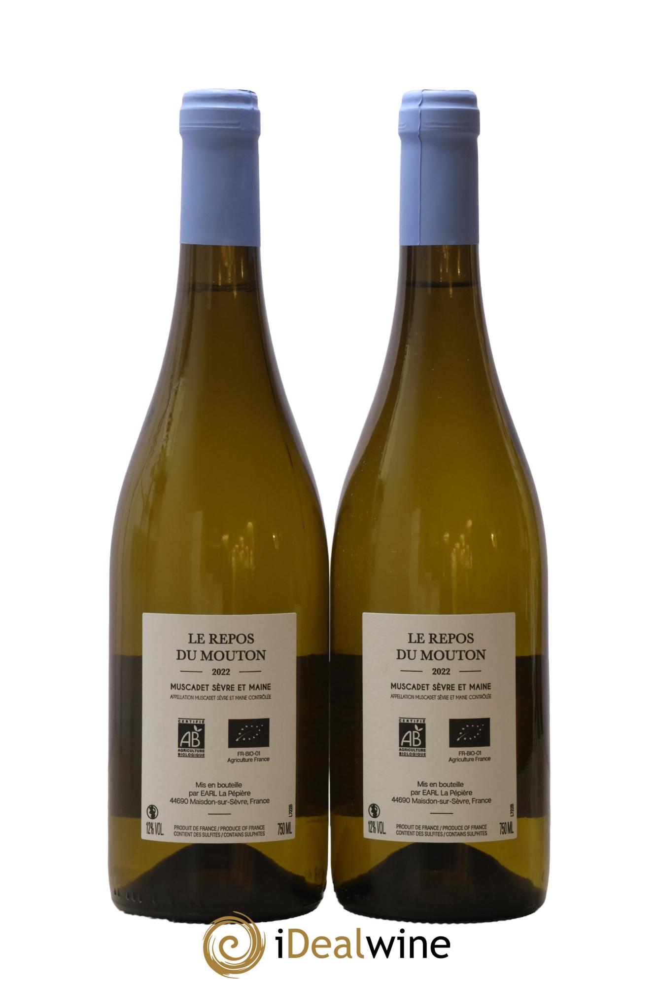 Muscadet-Sèvre-et-Maine Le Repos du Mouton Domaine de la Pépière 2022 - Lot de 2 bouteilles - 1
