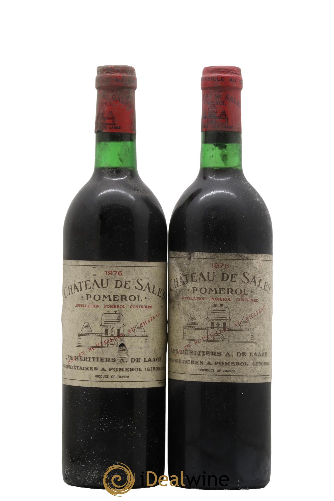 Château de Sales 1976 - Lot de 2 bouteilles - 0