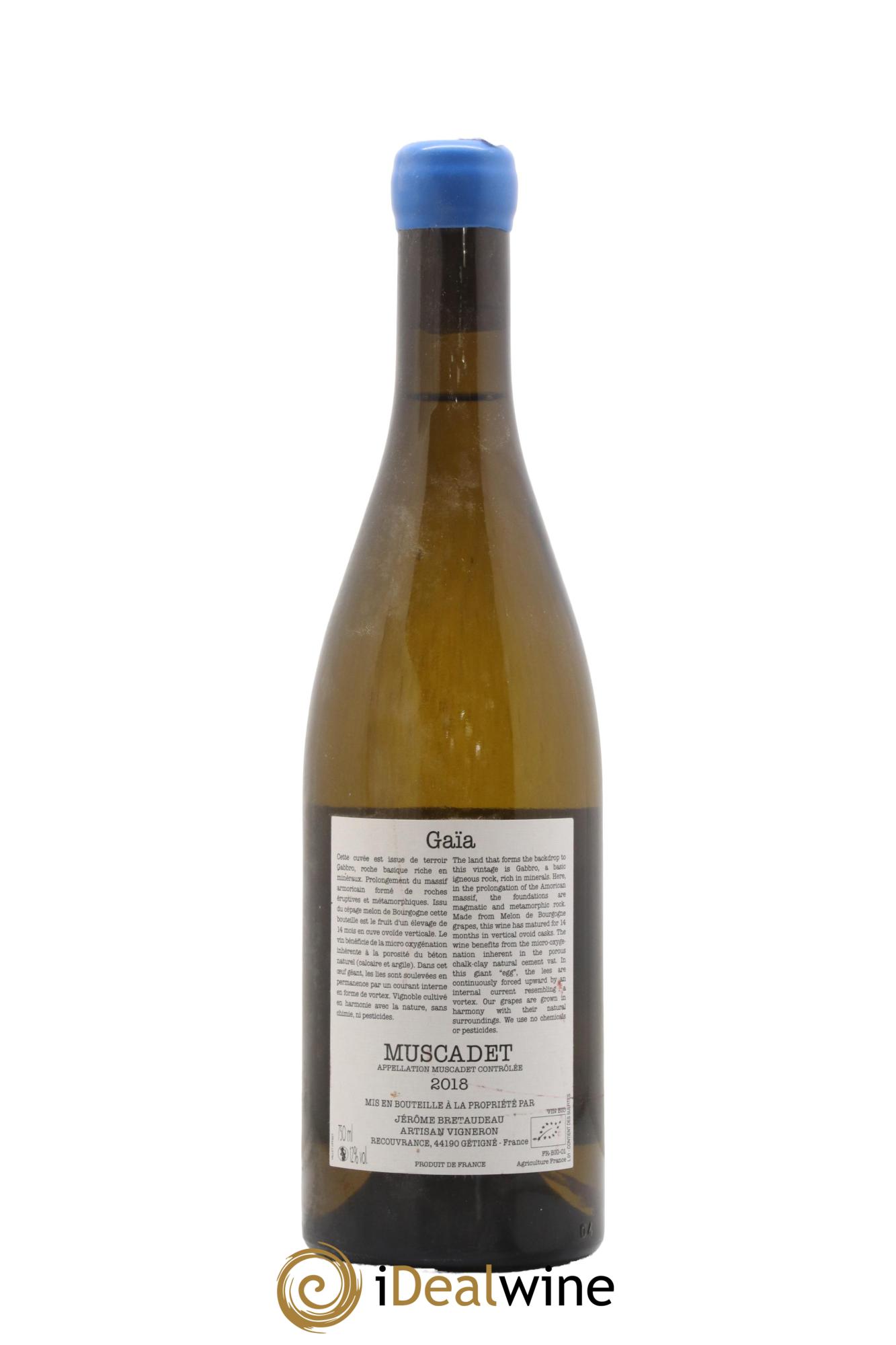 Muscadet-Sèvre-et-Maine Gaia Jérôme Bretaudeau - Domaine de Bellevue 2018 - Lot de 1 bouteille - 1