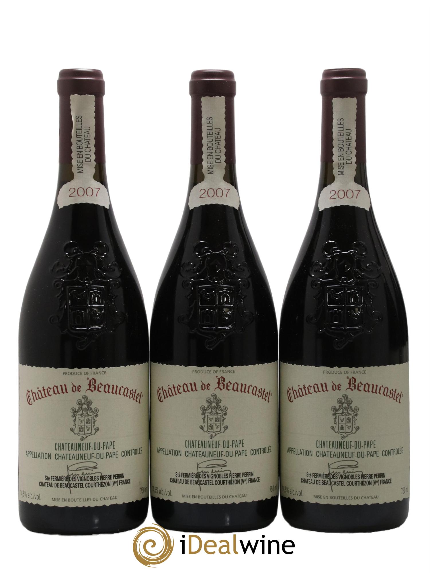 Châteauneuf-du-Pape Château de Beaucastel Famille Perrin 2007 - Lot de 6 bouteilles - 1