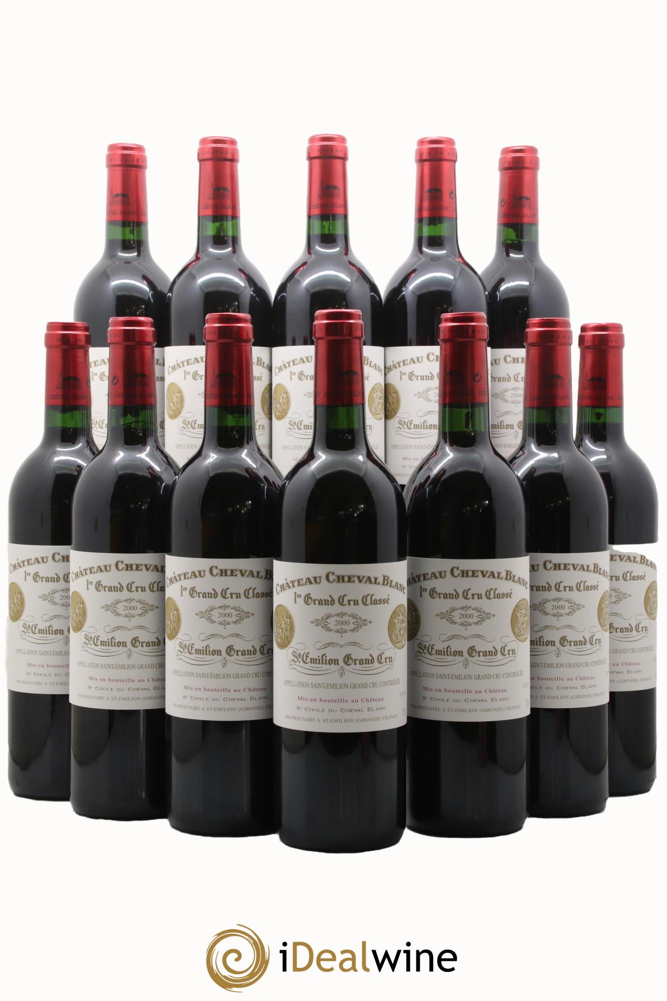 Château Cheval Blanc 1er Grand Cru Classé A 2000 - Lot de 12 bouteilles - 0