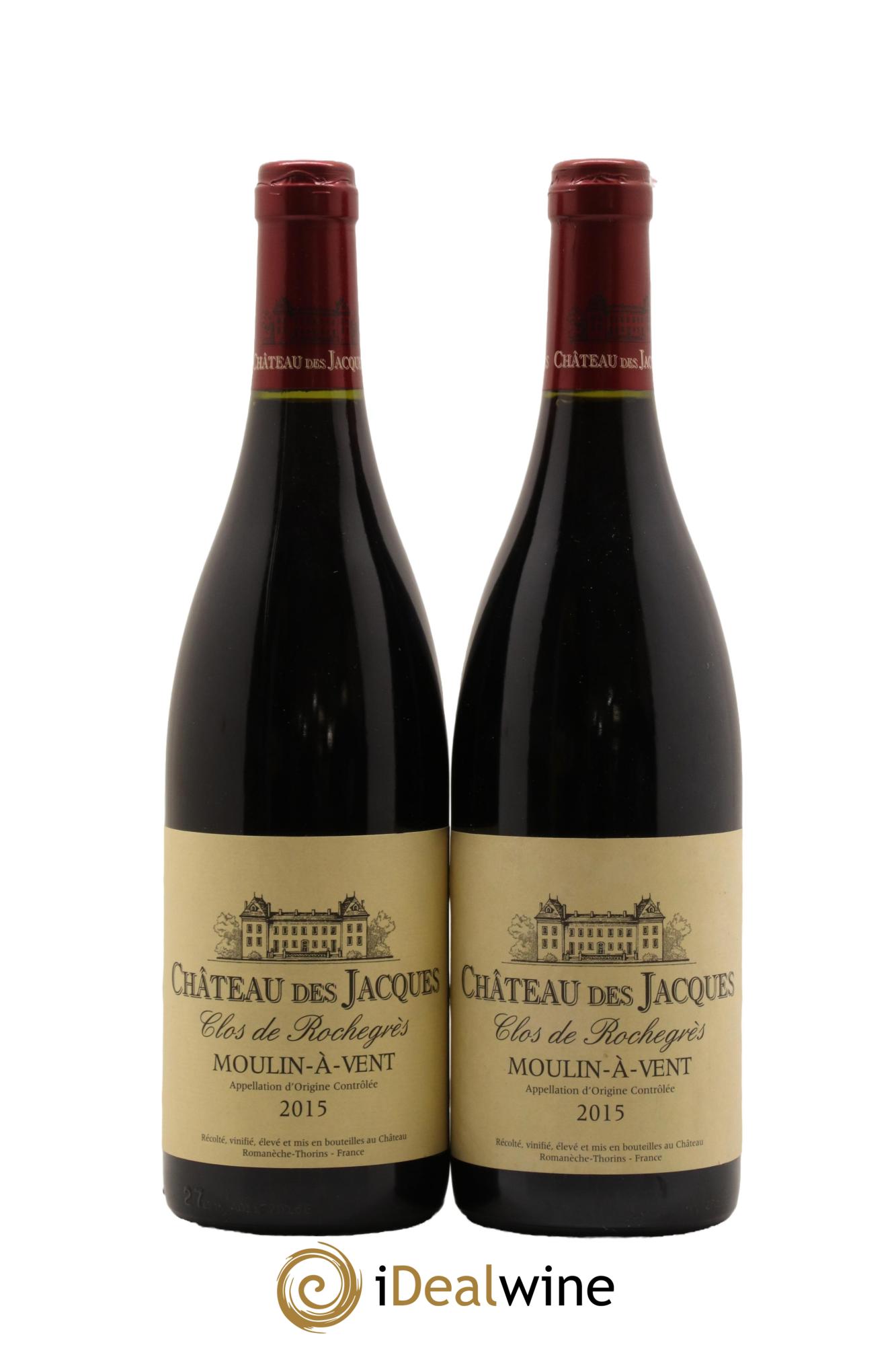 Moulin à Vent Rochegrès Château des Jacques 2015 - Lot de 2 bouteilles - 0