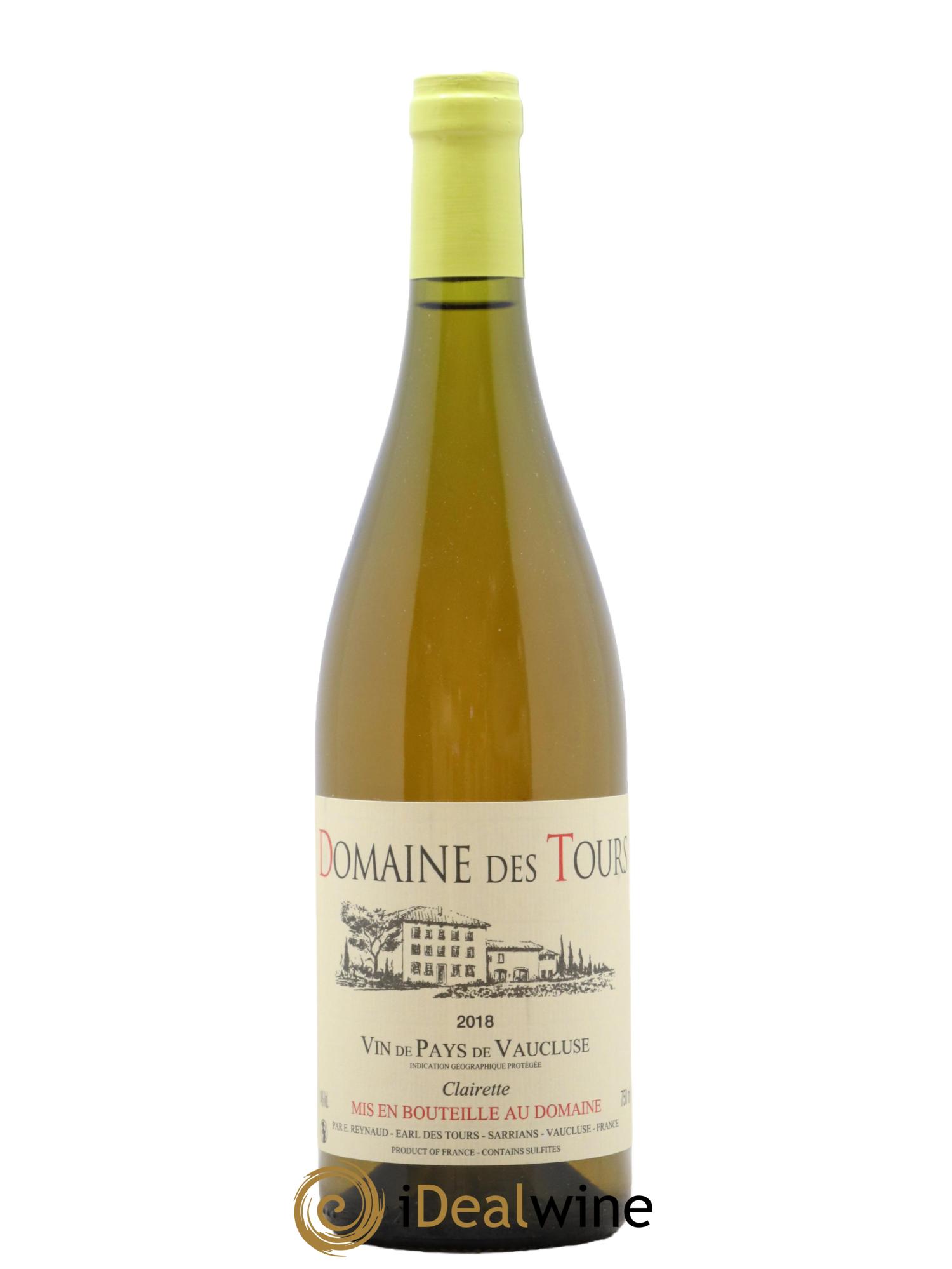 Vaucluse (Vin de Pays de Vaucluse) Domaine des Tours Clairette Emmanuel Reynaud 2018 - Lot de 1 bouteille - 0