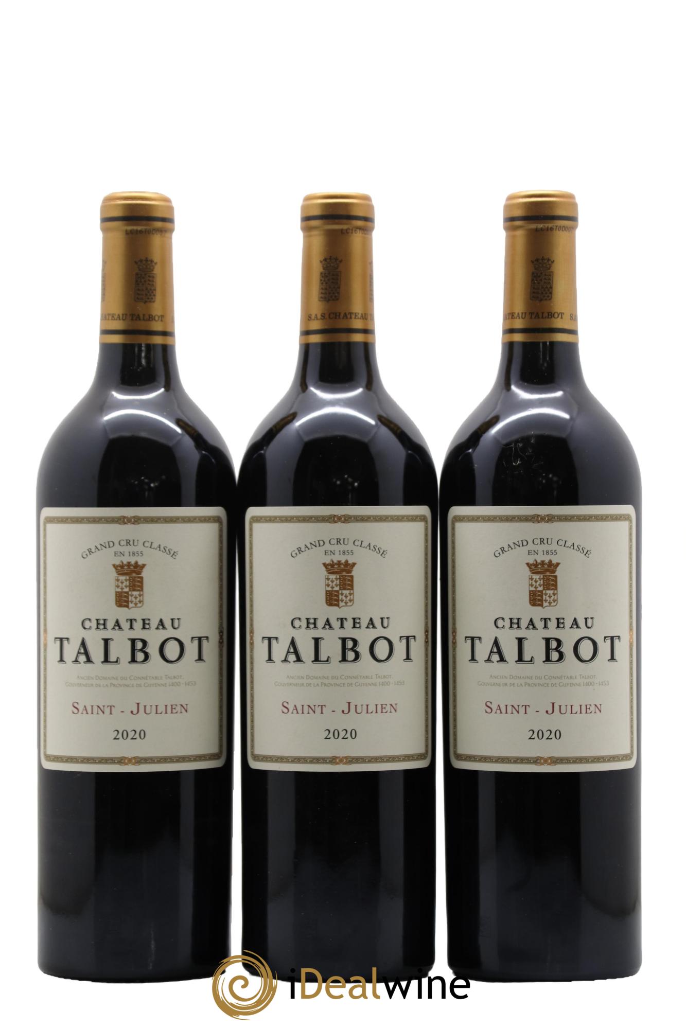 Château Talbot 4ème Grand Cru Classé 2020 - Lot de 6 bouteilles - 1