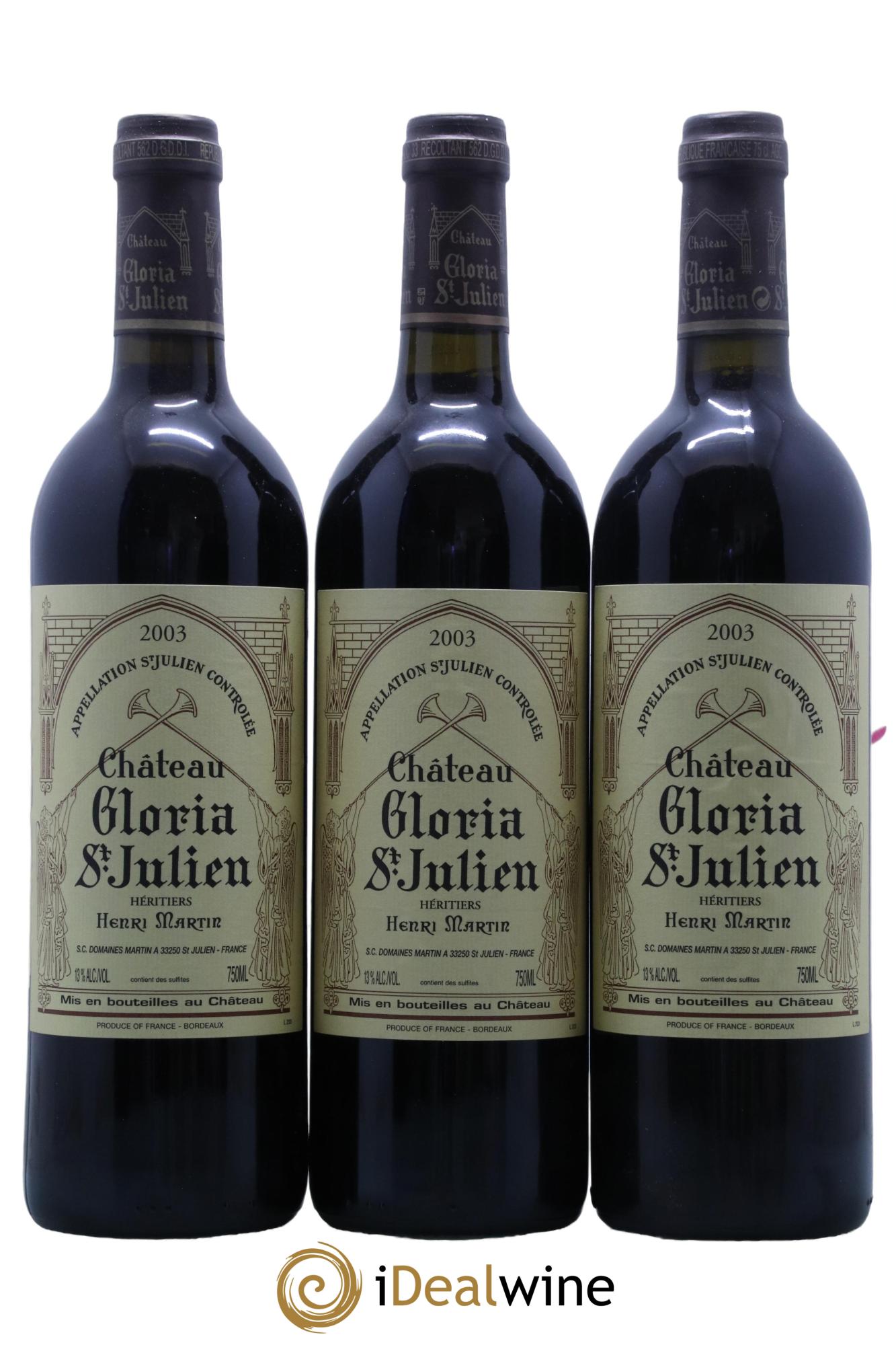 Château Gloria 2003 - Lot de 12 bouteilles - 2