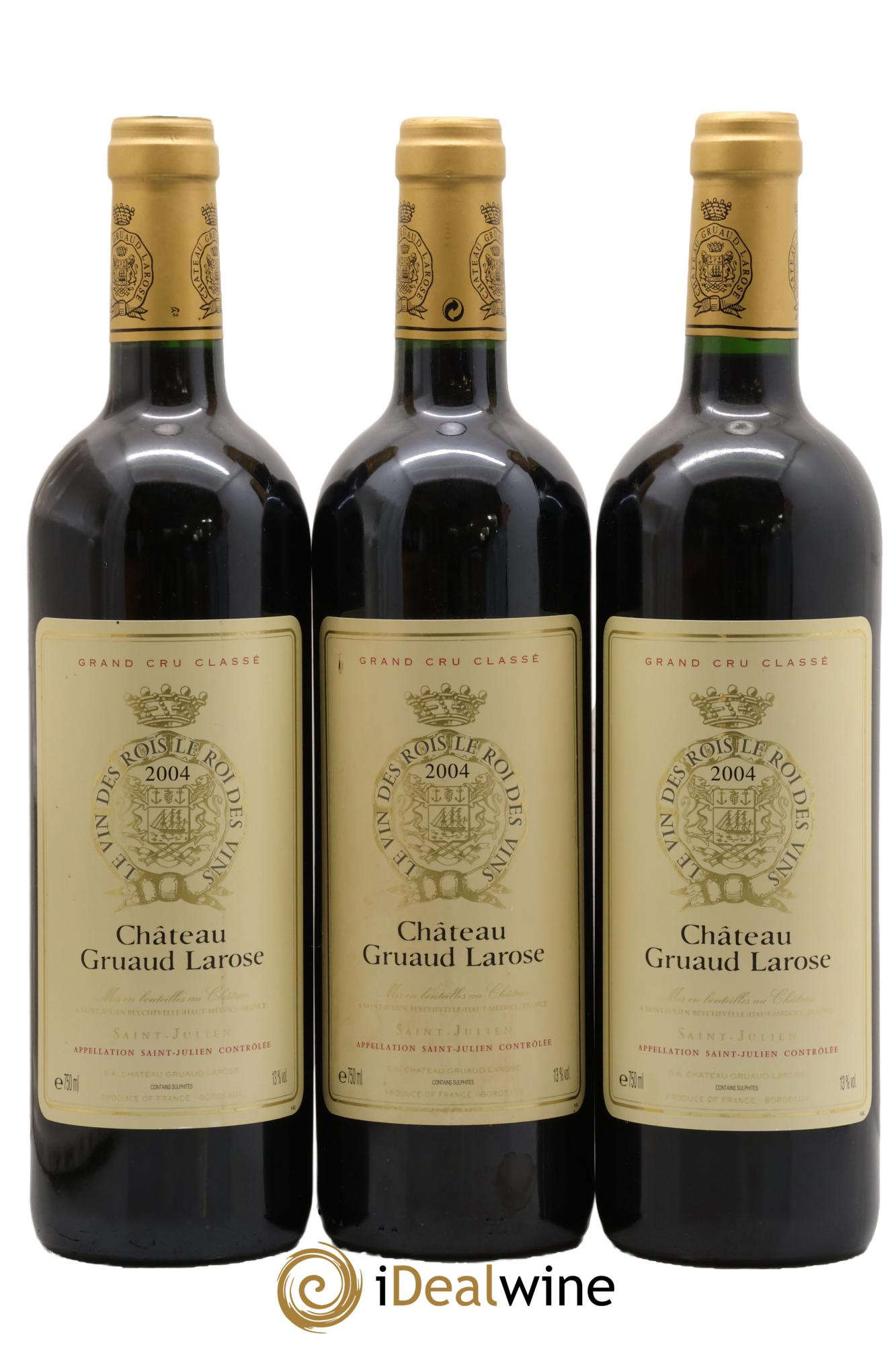 Château Gruaud Larose 2ème Grand Cru Classé 2004 - Posten von 3 Flaschen - 0