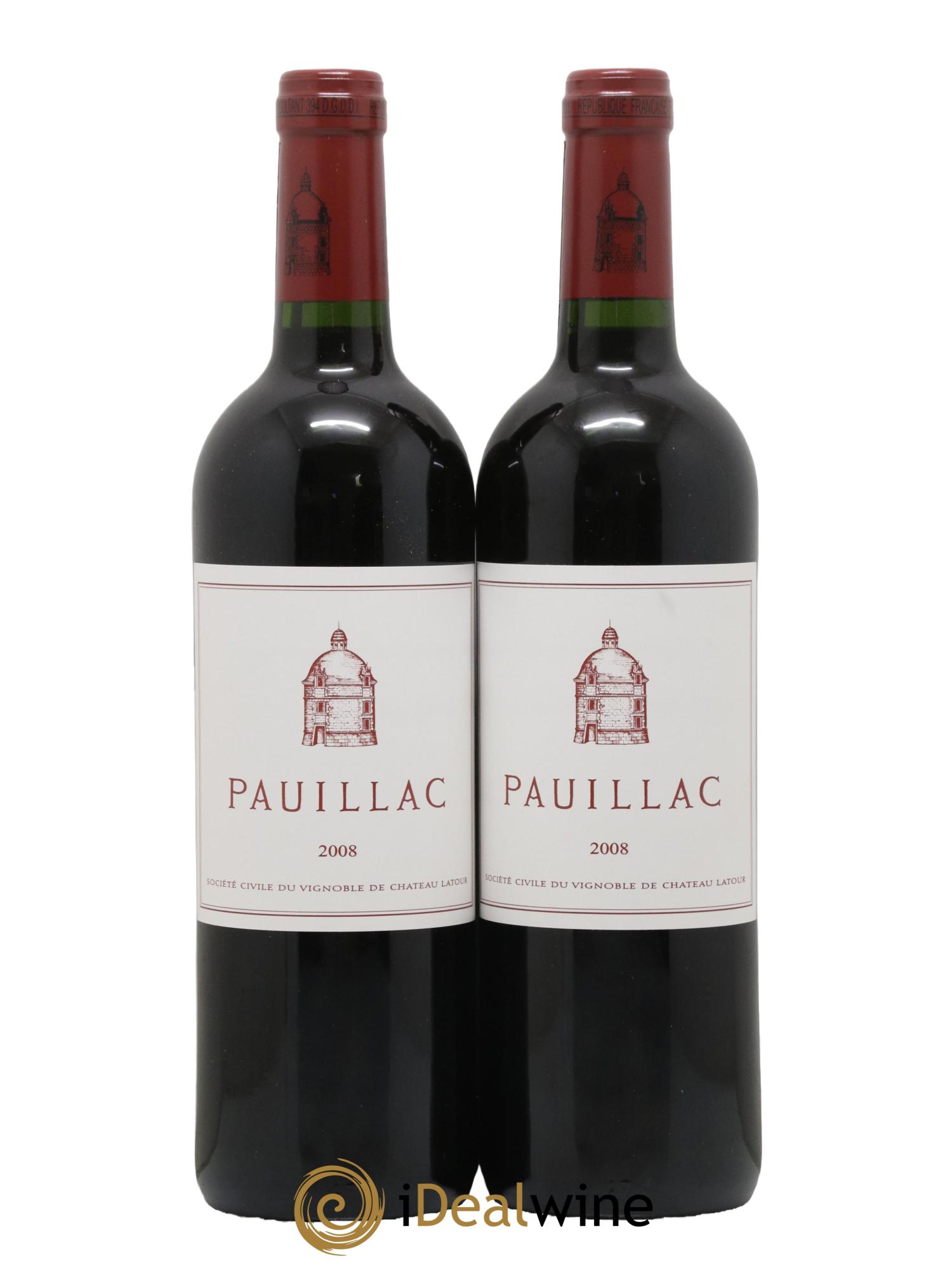 Pauillac de Château Latour 2008 - Lot de 2 bouteilles - 0