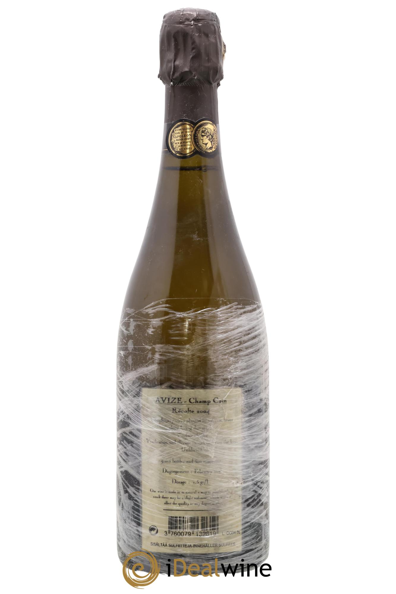 Avize Champ Caïn Extra-Brut Jacquesson 2004 - Lot de 1 bouteille - 1