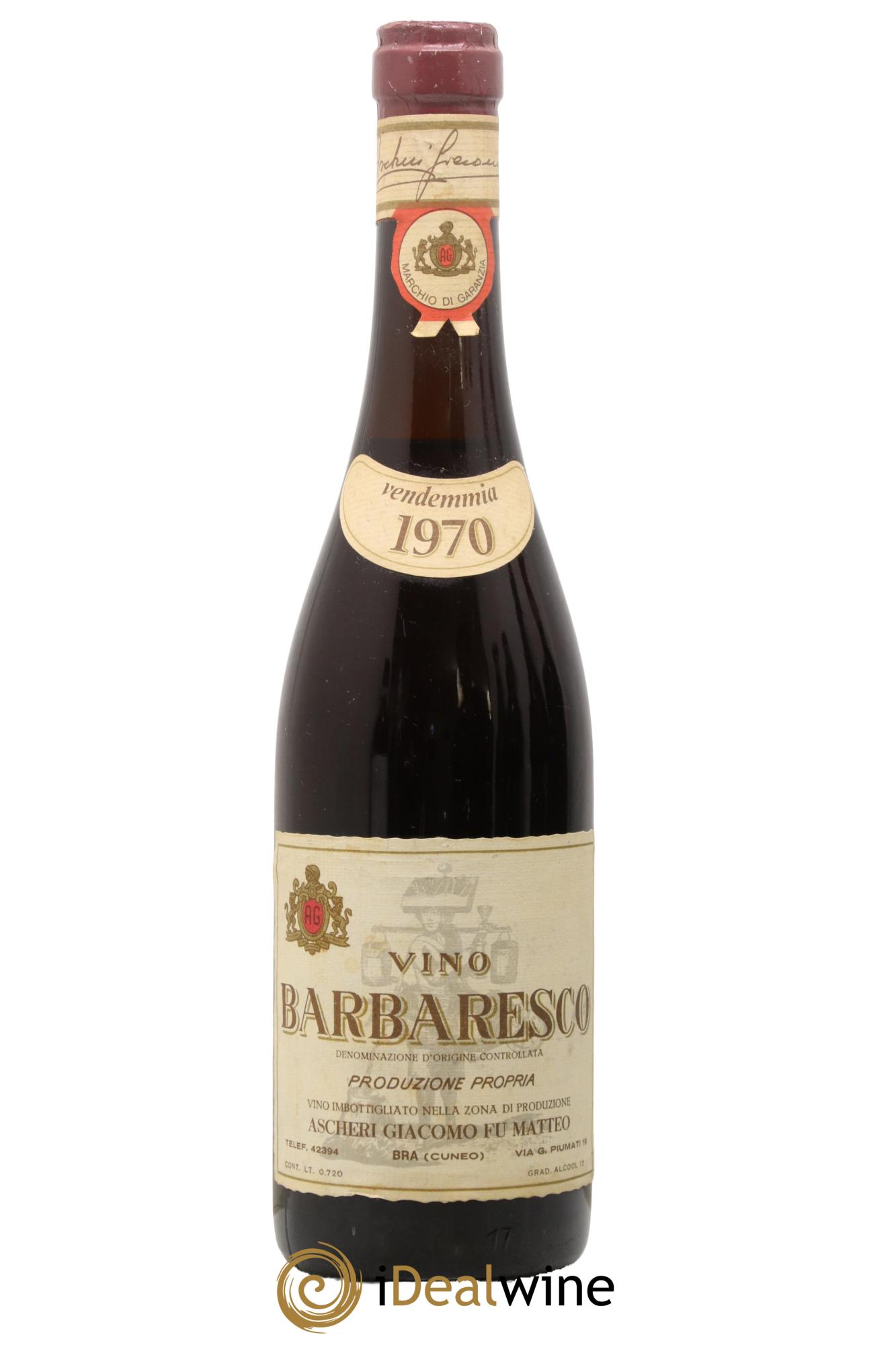 Barbaresco DOCG Ascheri Giacomo Fu Matteo 1970 - Posten von 1 Flasche - 0