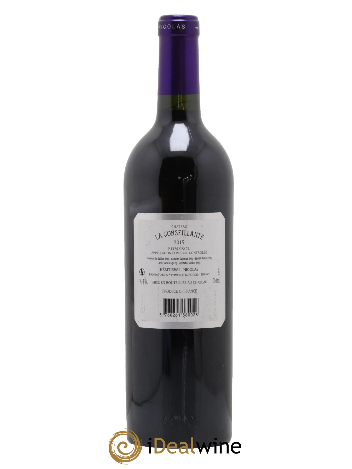 Château la Conseillante 2015 - Lot de 1 bouteille - 1
