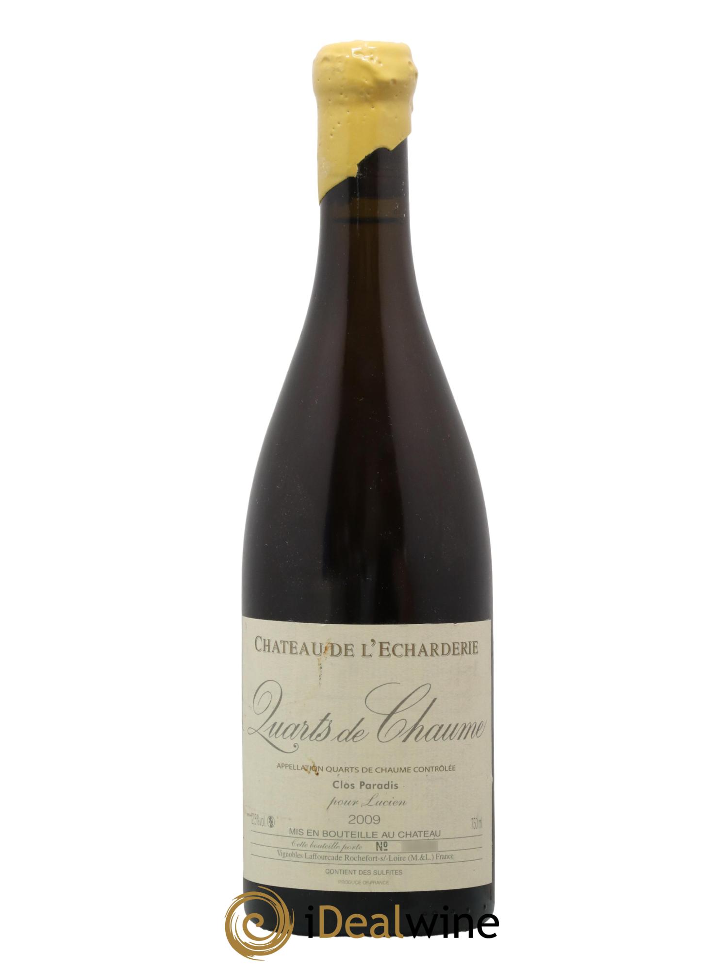 Quarts de Chaume Clos Paradis Château de l'Echarderie Pour Lucien 2009 - Lotto di 1 bottiglia - 0
