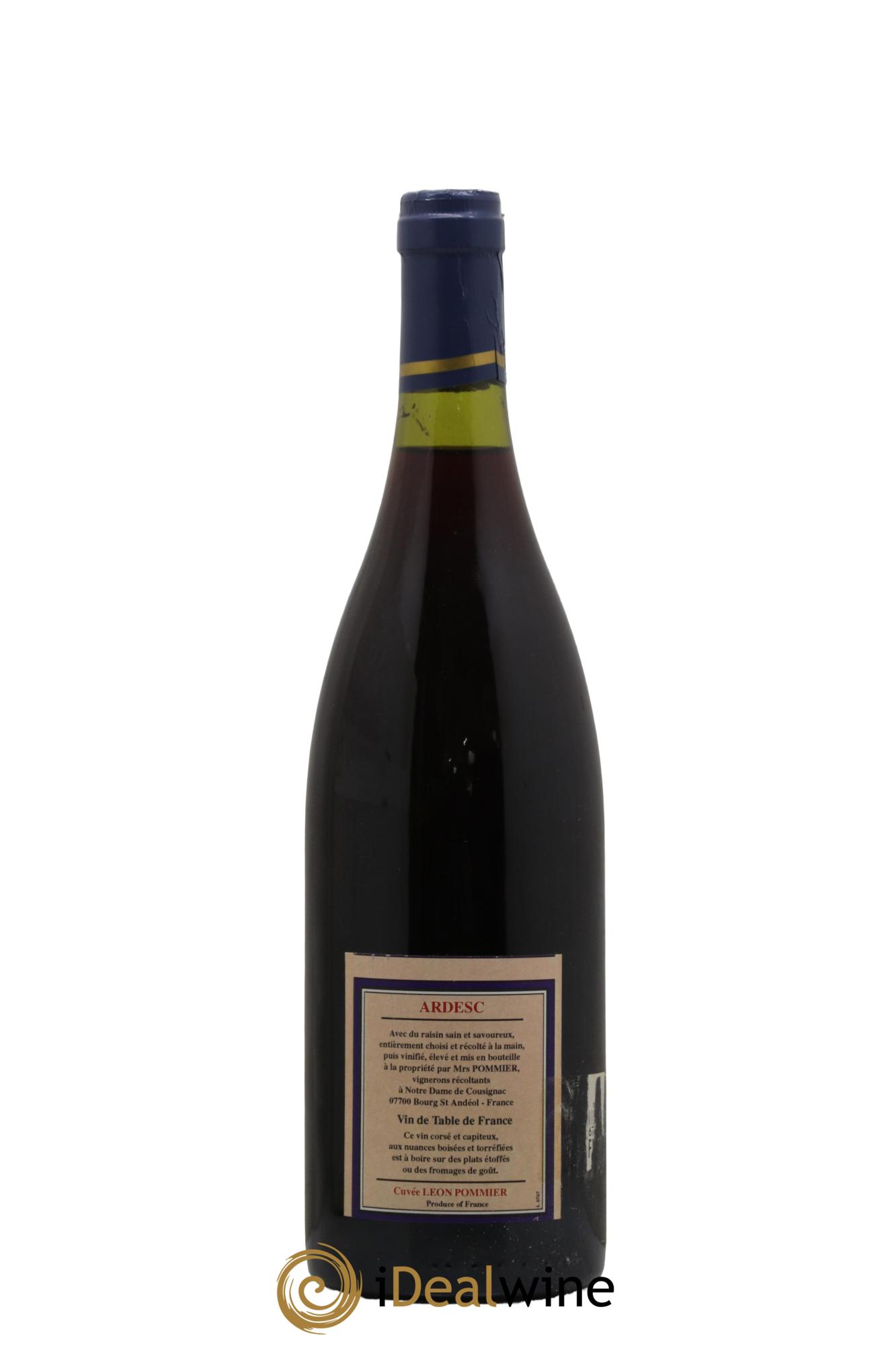 Vin de France Cuvée Léon Pommier Ardesc - Lot de 1 bouteille - 1