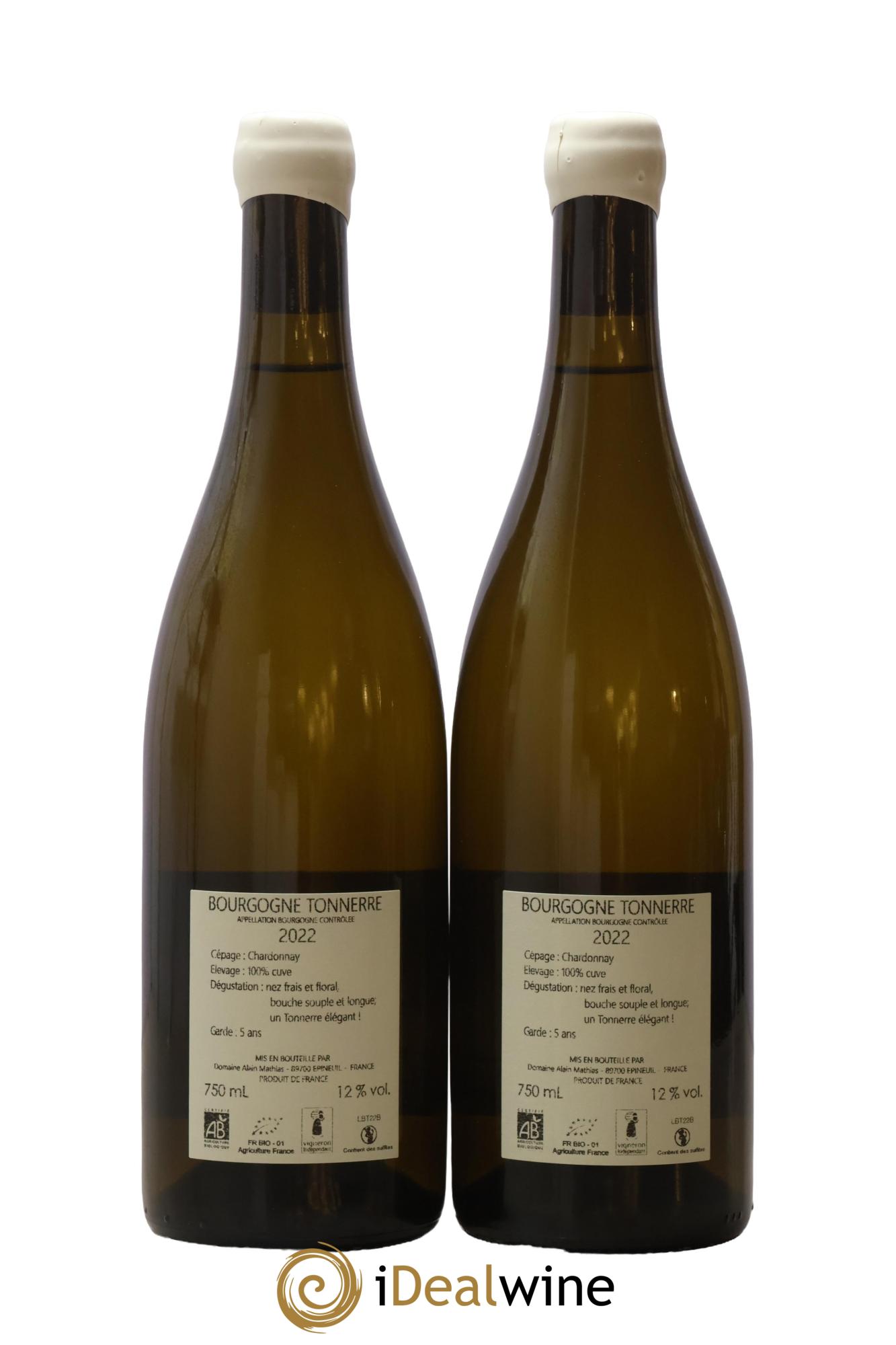 Bourgogne Tonnerre Alain Mathias 2022 - Posten von 2 Flaschen - 1