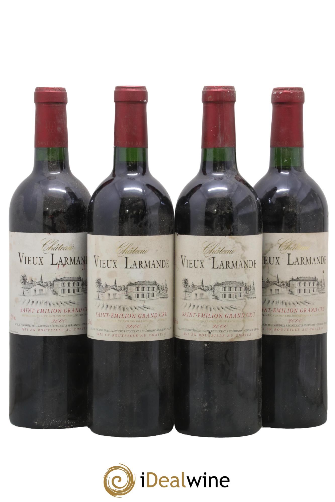 Saint-Émilion Grand Cru Château Vieux Larmande 2000 - Posten von 4 Flaschen - 0