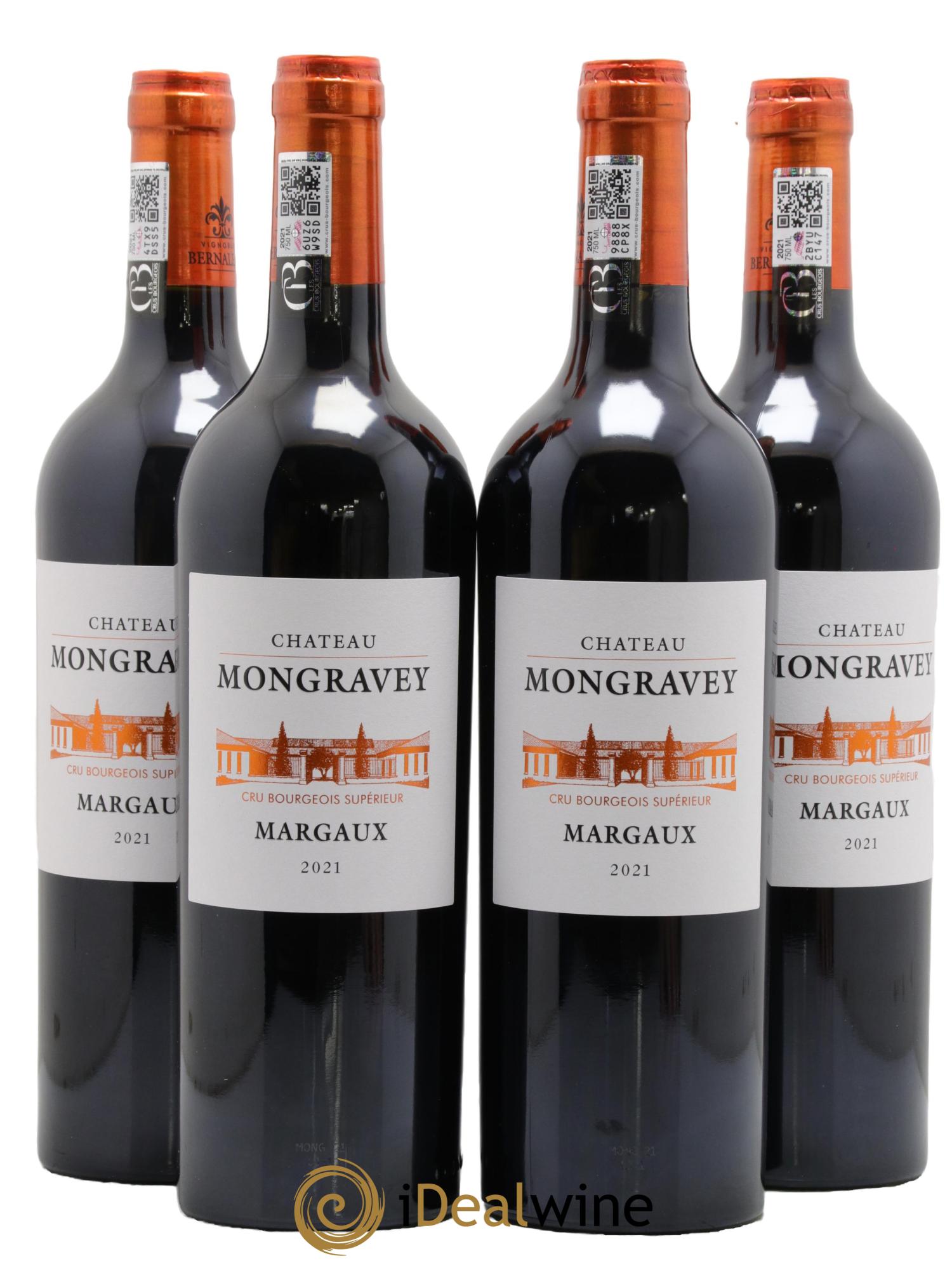 Margaux Château Mongravey 2021 - Lot of 4 bottles - 0