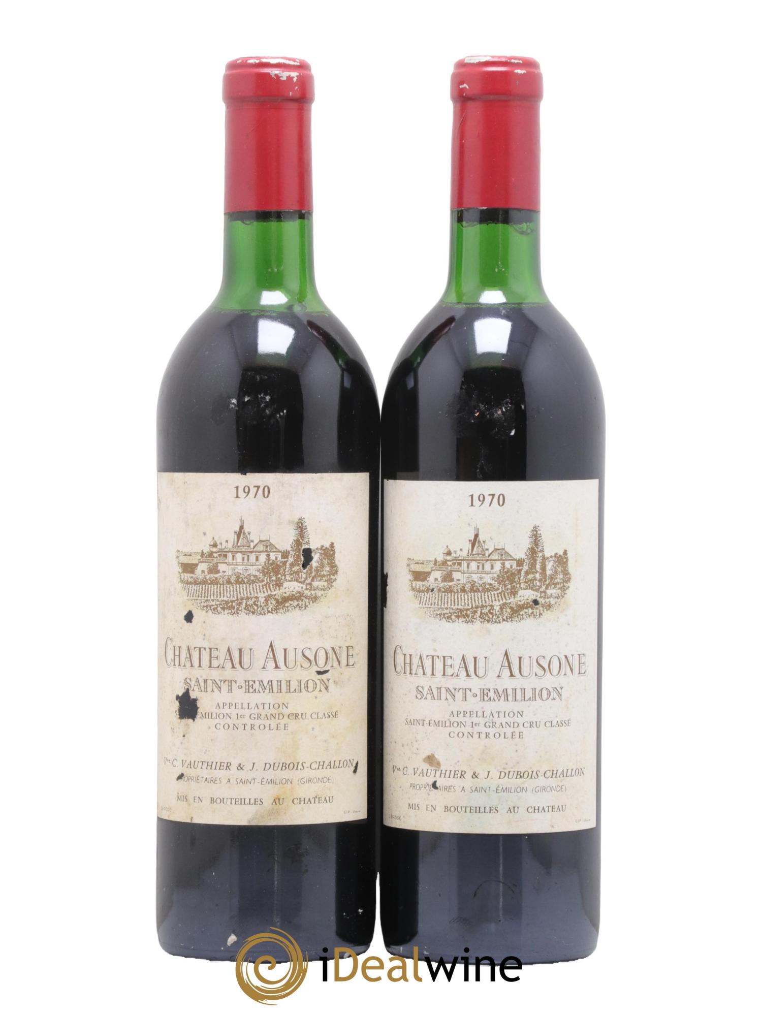 Château Ausone 1er Grand Cru Classé A 1970 - Lot de 2 bouteilles - 0
