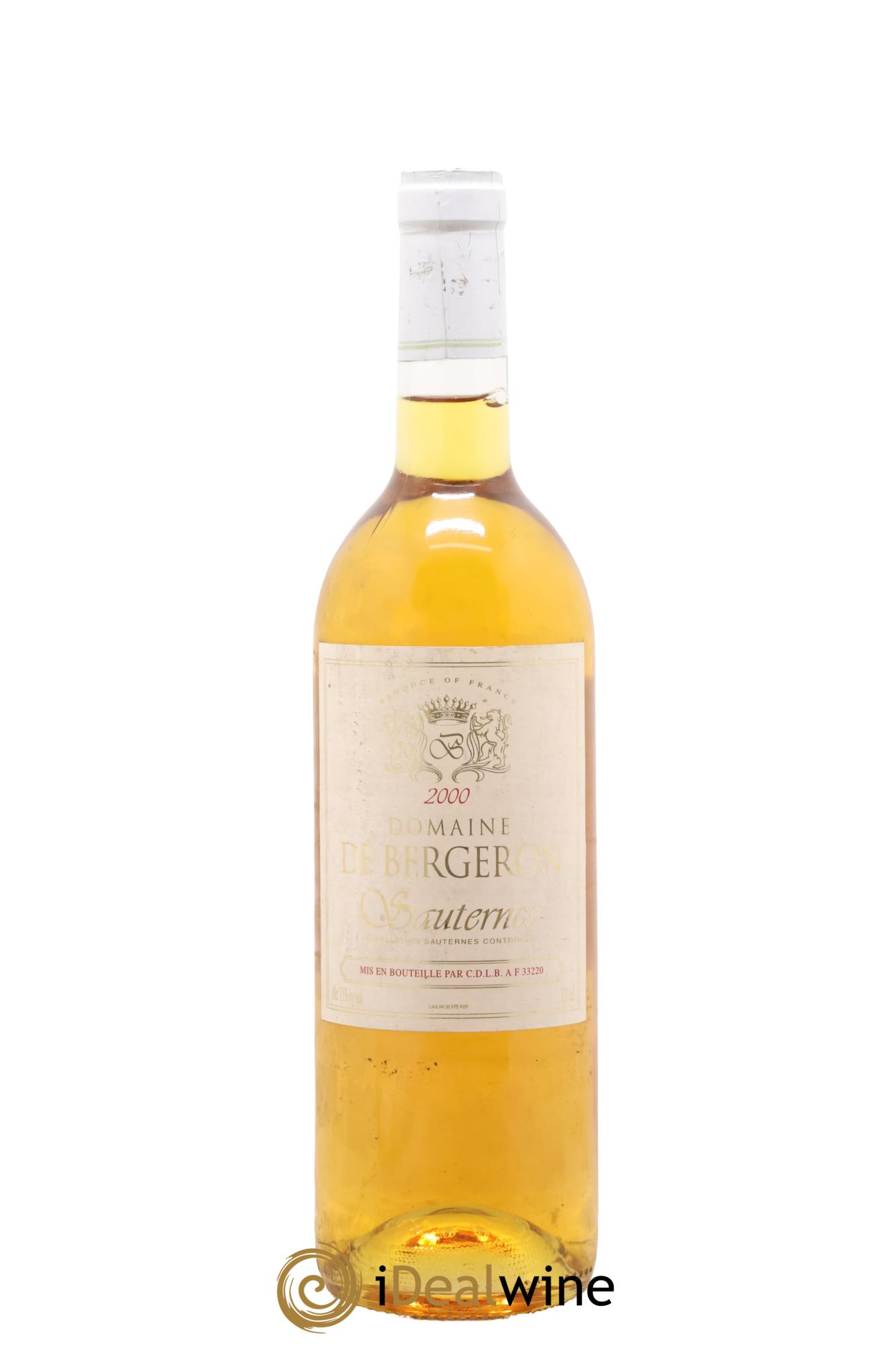 Sauternes Domaine Bergeron 2000 - Posten von 1 Flasche - 0