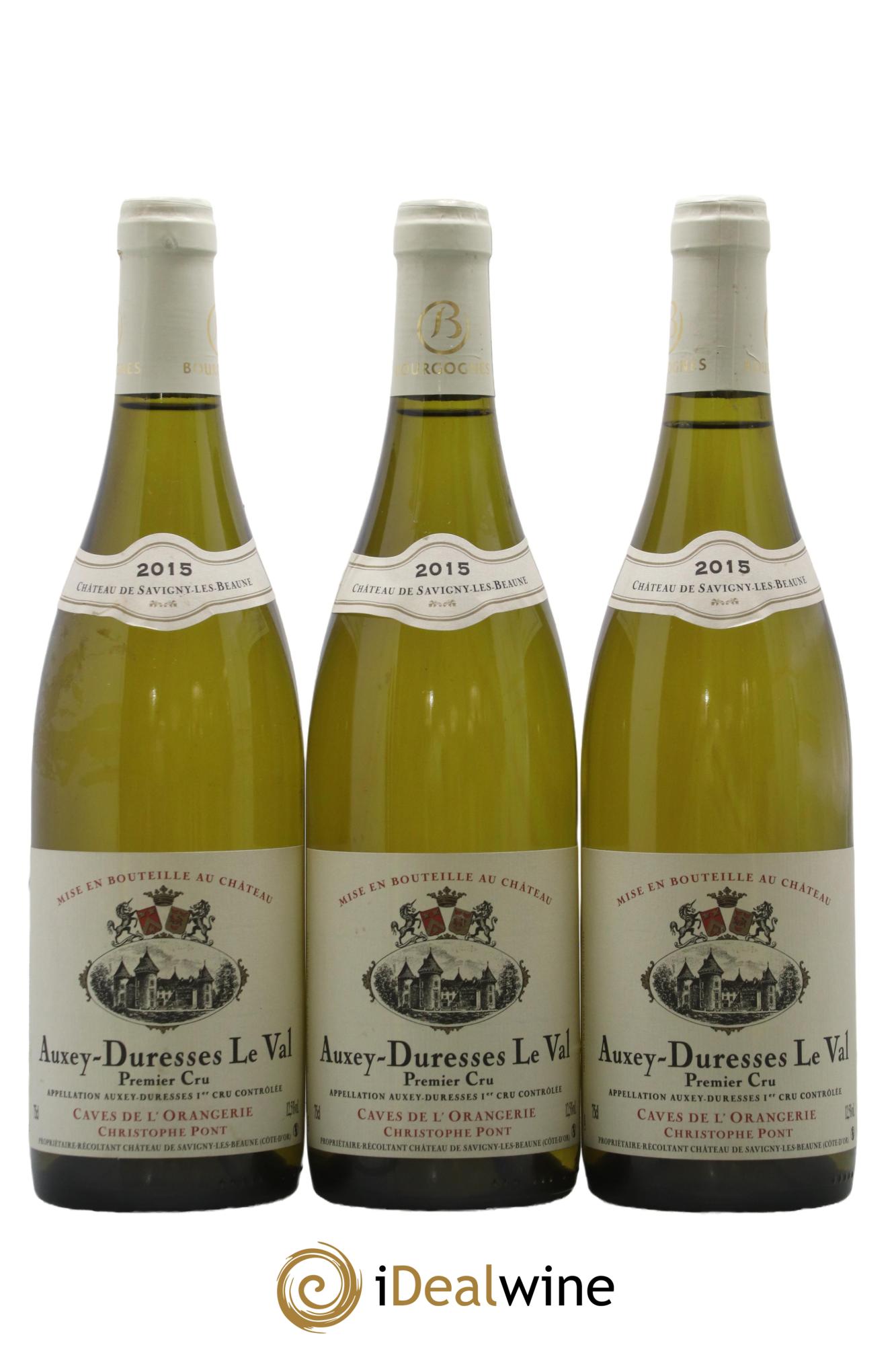 Auxey-Duresses 1er Cru Le Val Caves de l'Orangerie 2015 - Lot de 3 bouteilles - 0