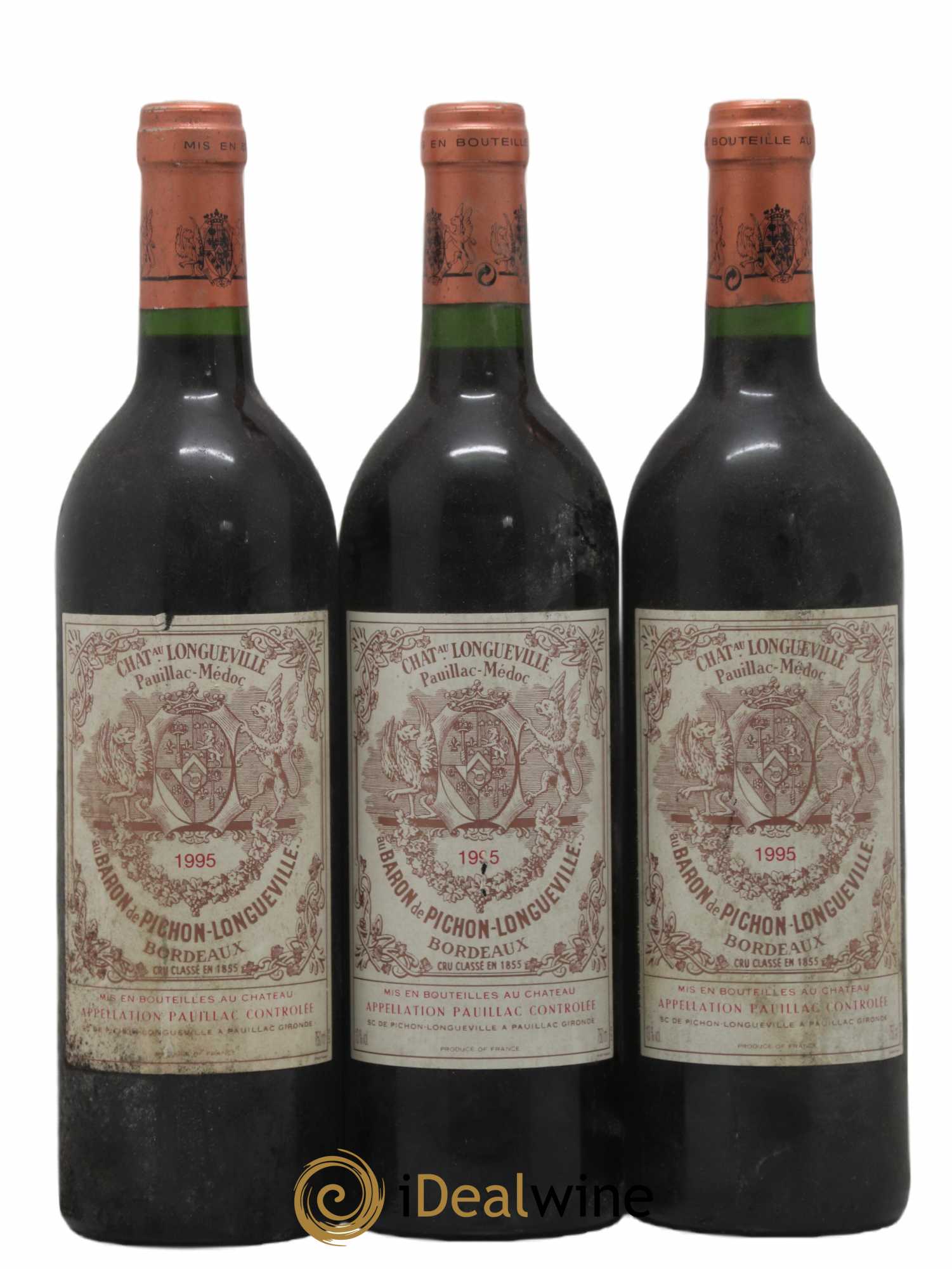 Pichon Longueville Baron 2ème Grand Cru Classé 1995 - Lot de 3 bouteilles - 0