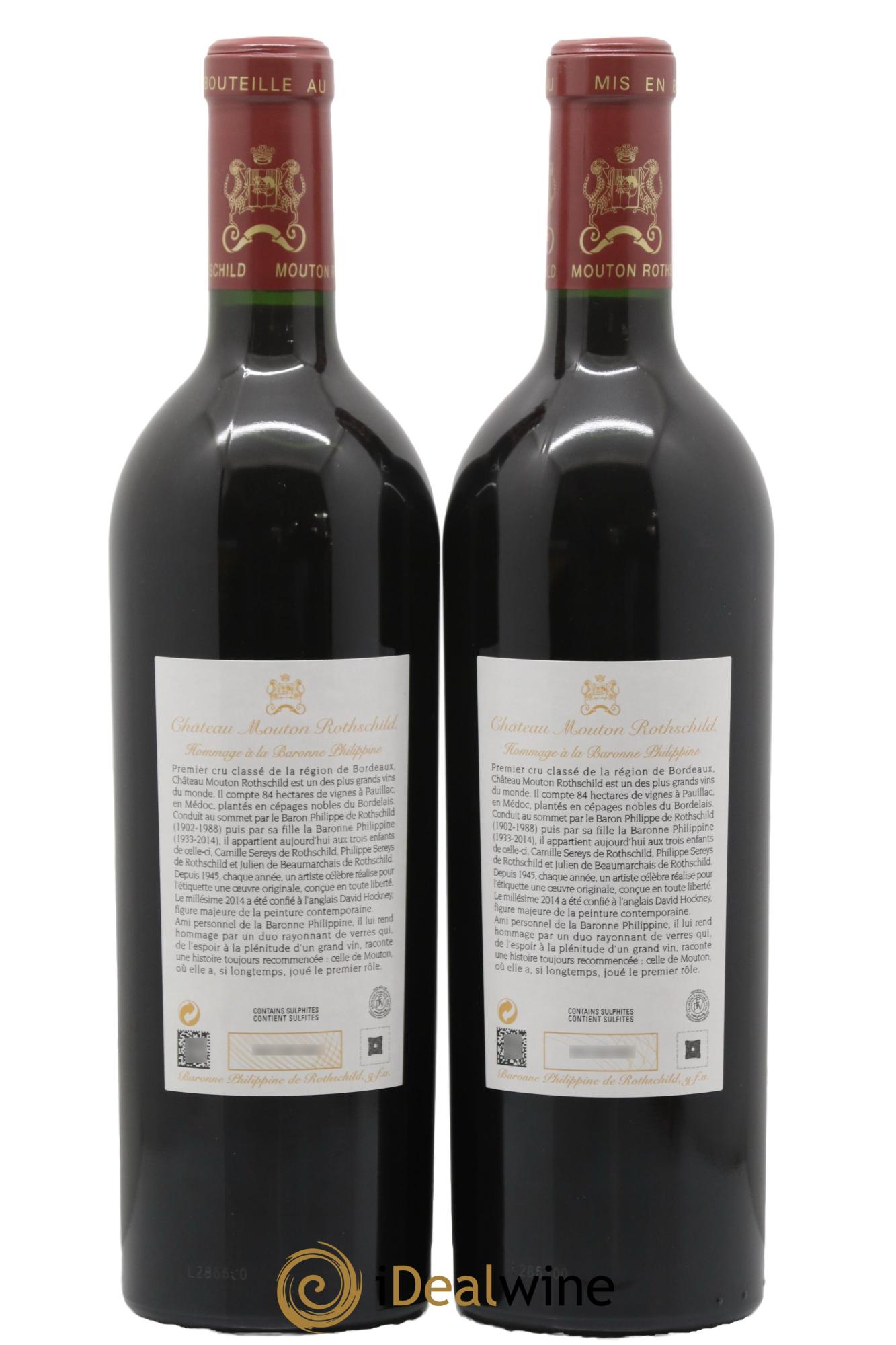 Château Mouton Rothschild 1er Grand Cru Classé 2014 - Posten von 2 Flaschen - 1