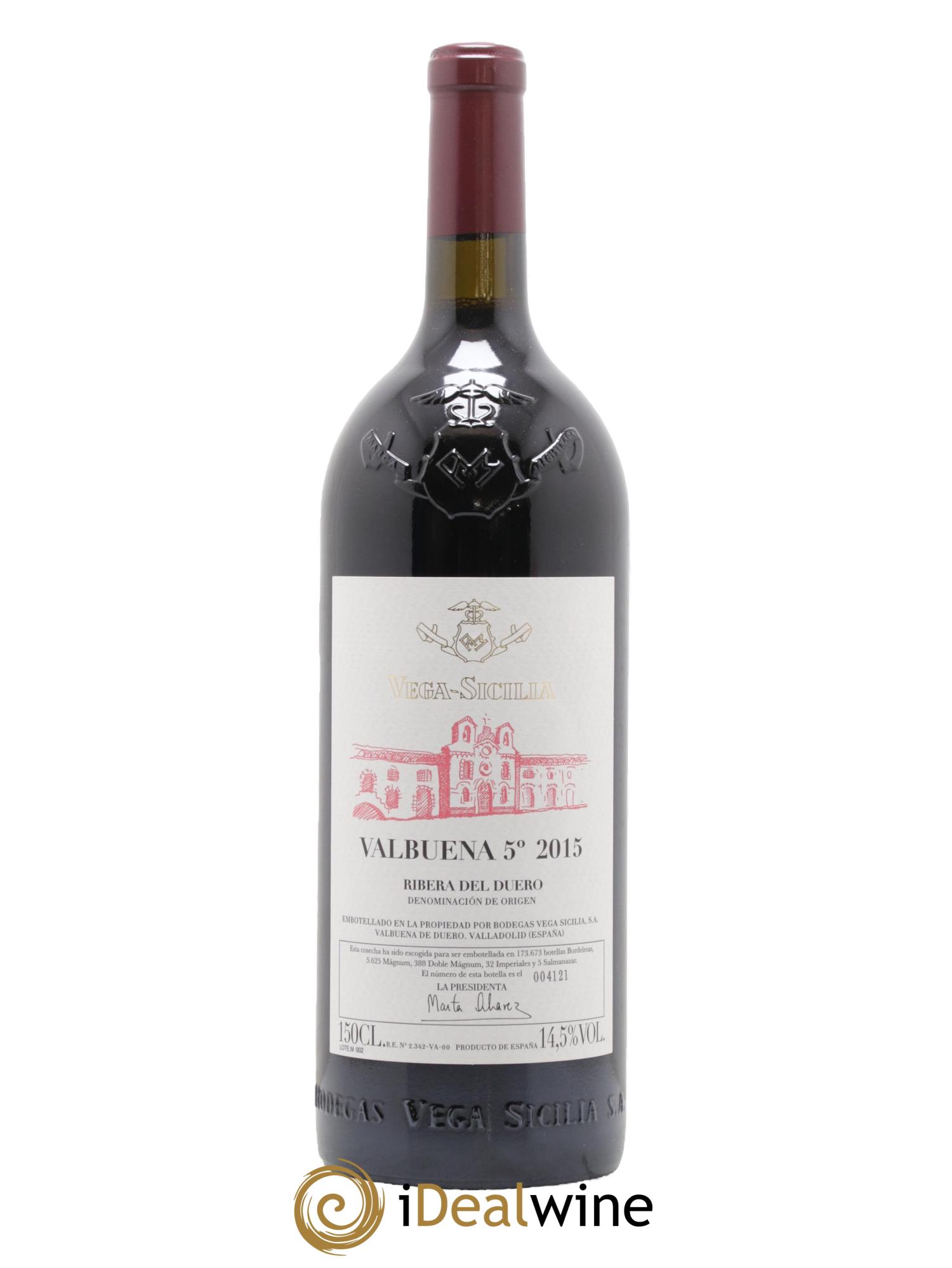 Ribera Del Duero DO Vega Sicilia Valbuena 5 ano Famille Alvarez 2015 - Lot of 1 magnum - 1
