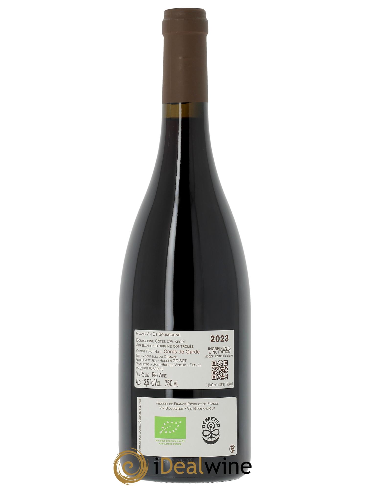 Bourgogne Côtes d'Auxerre Corps de Garde Goisot  2023 - Posten von 1 Flasche - 1