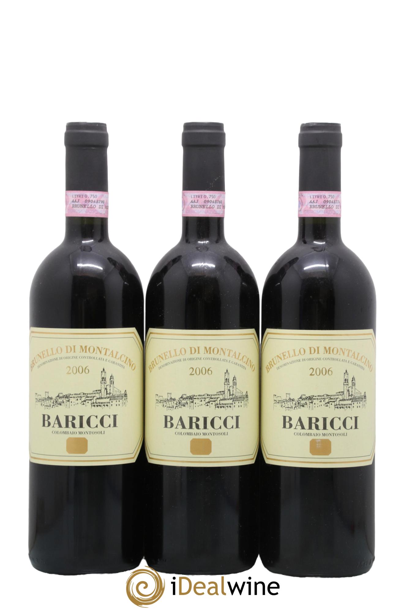 Brunello di Montalcino Baricci 2006 - Lot de 3 bouteilles - 0