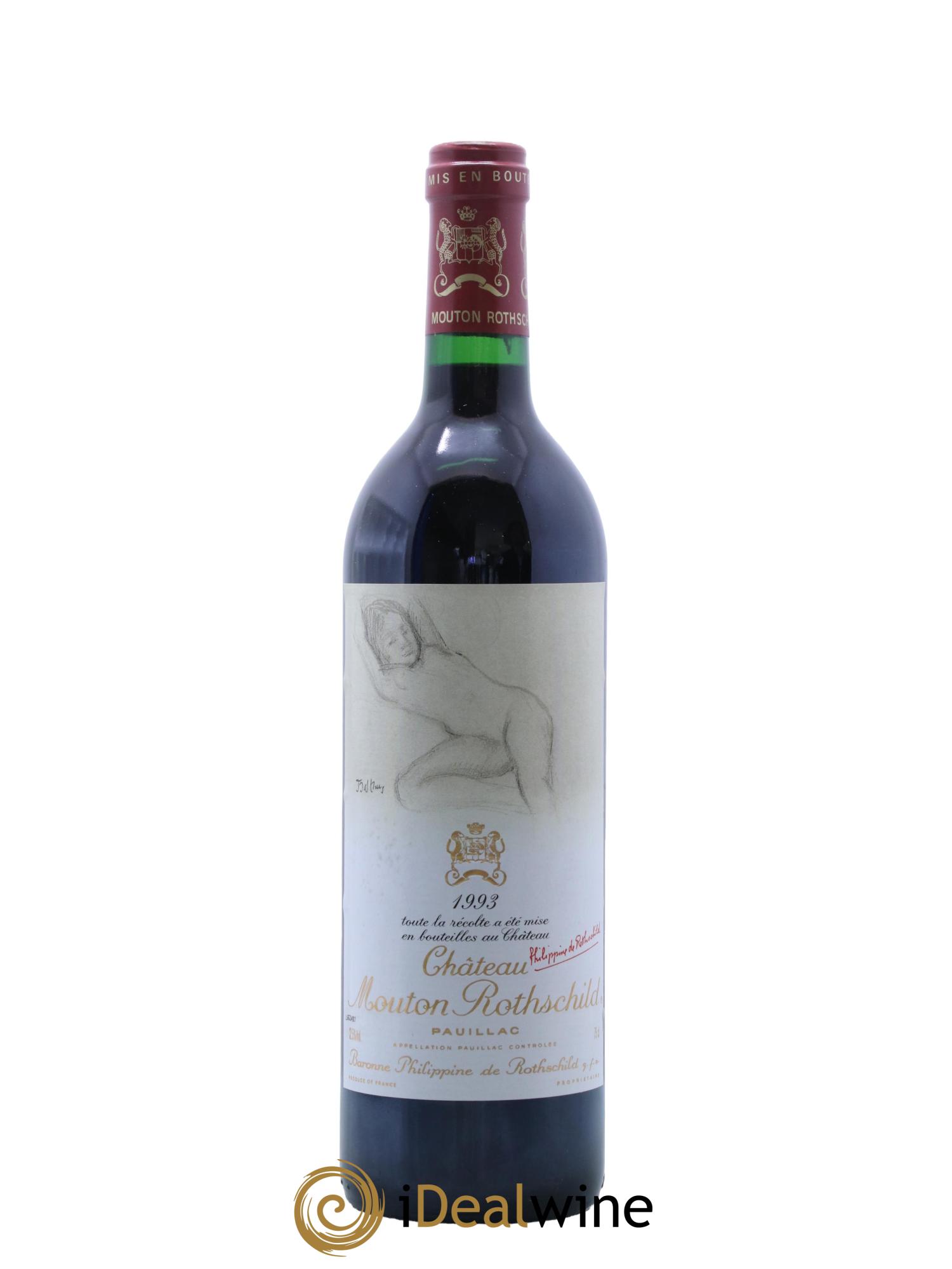 Château Mouton Rothschild 1er Grand Cru Classé 1993 - Lot de 1 bouteille - 0