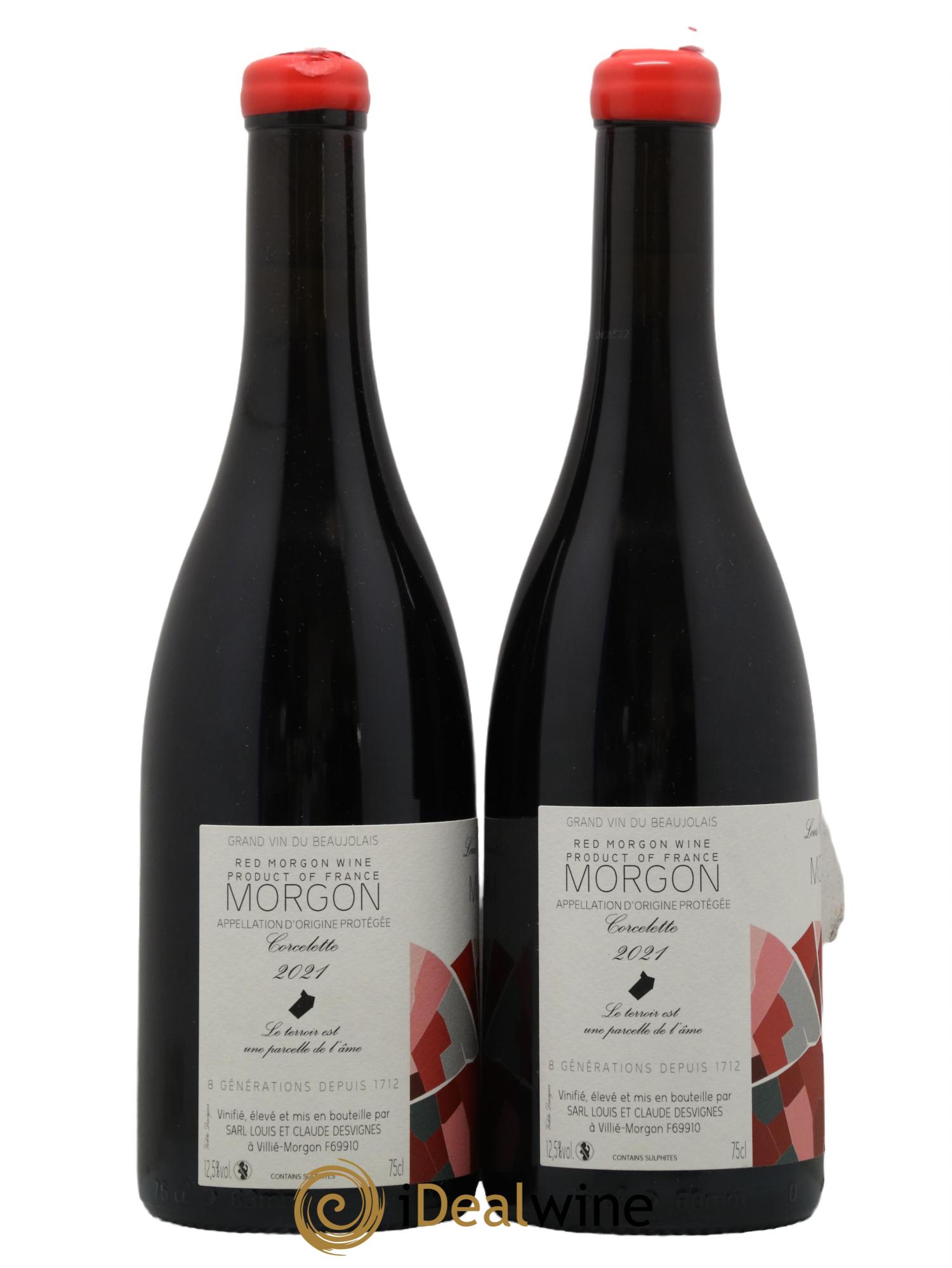 Morgon Corcelette Louis-Claude Desvignes 2021 - Lot de 2 bouteilles - 1