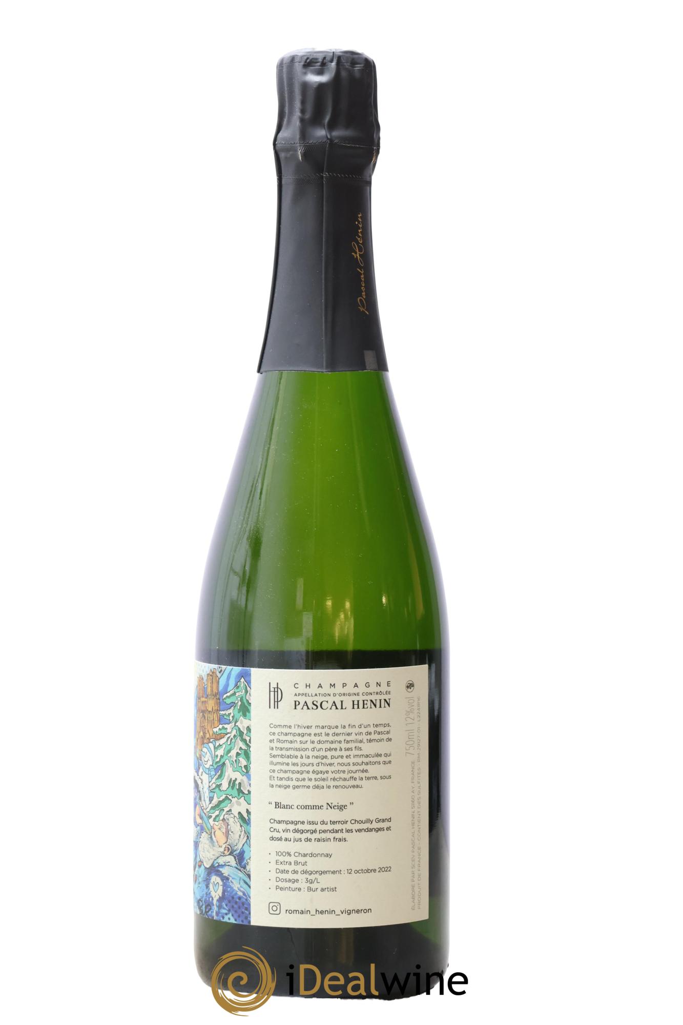 Blanc Comme Neige Pascal Henin - Romain Henin - Lot de 1 bouteille - 1