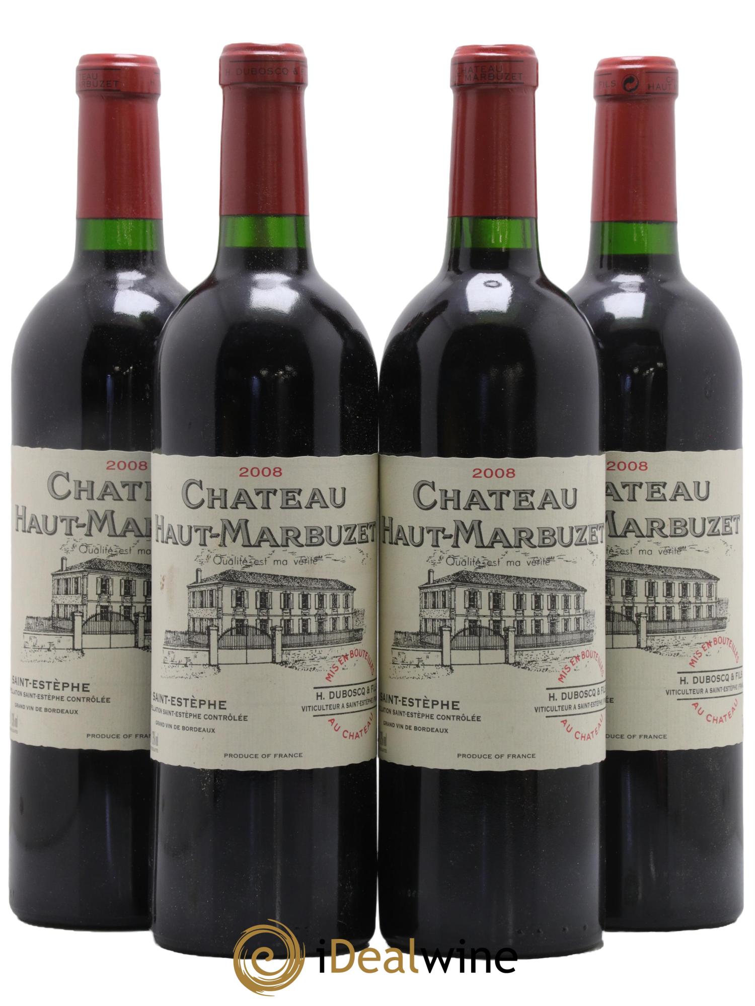 Château Haut Marbuzet 2008 - Lot de 4 bouteilles - 0