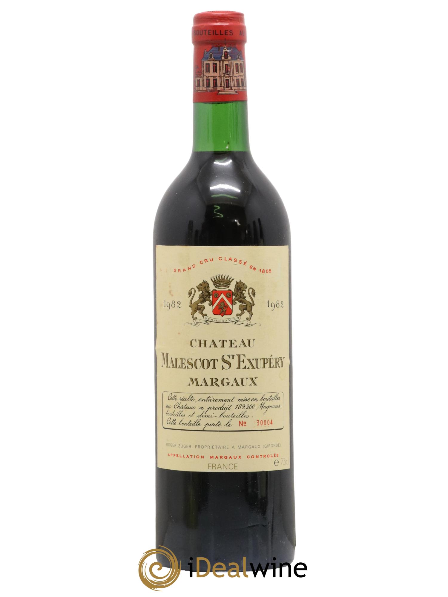 Château Malescot Saint-Exupéry 3ème Grand Cru Classé 1982 - Lot de 1 bouteille - 0
