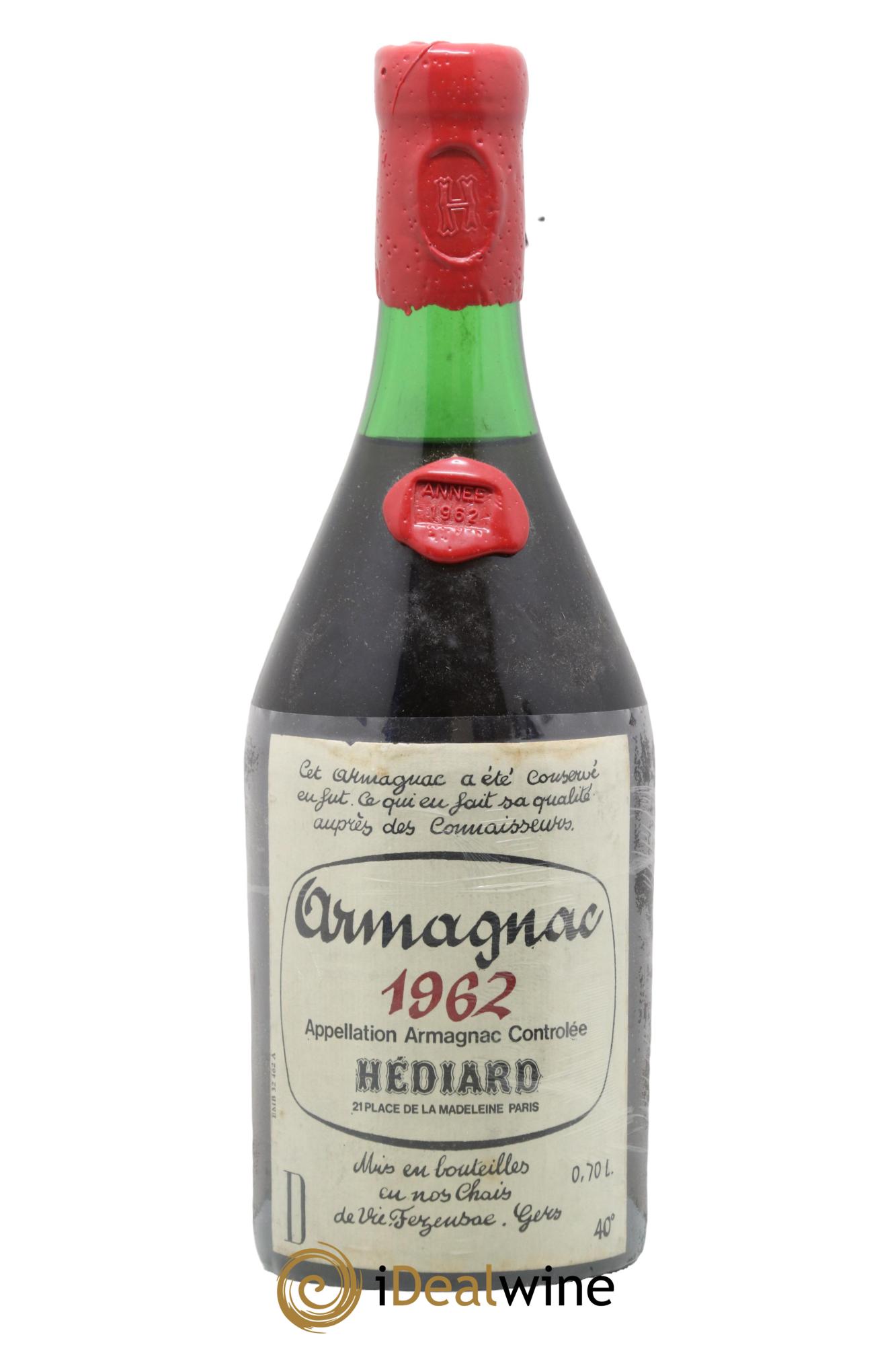 Armagnac Hédiard 1962 - Posten von 1 Flasche - 0