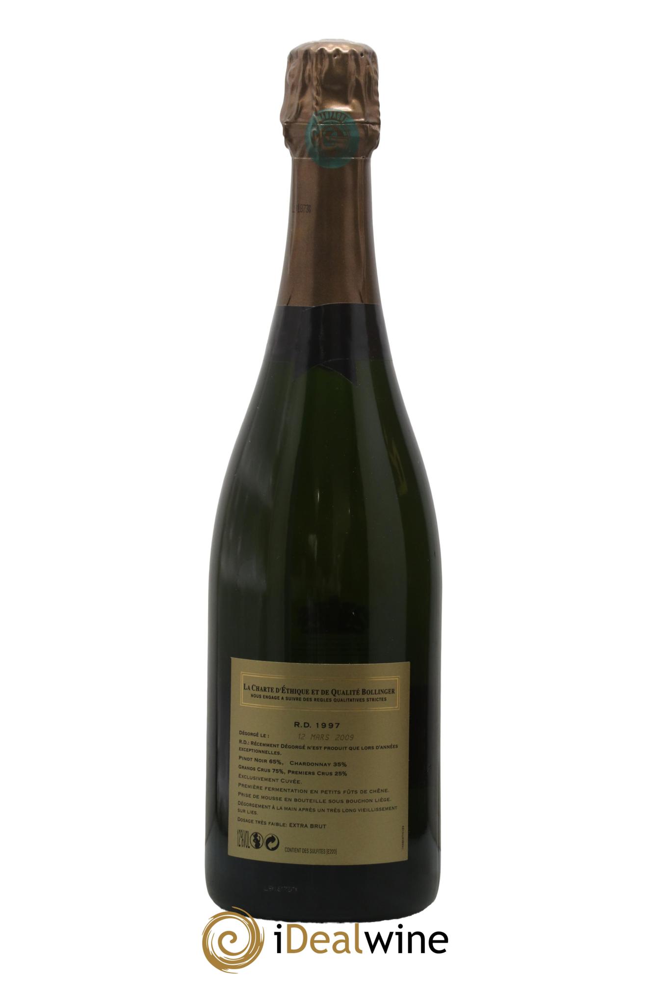R.D. Extra-Brut Bollinger 1997 - Lot of 1 bottle - 2