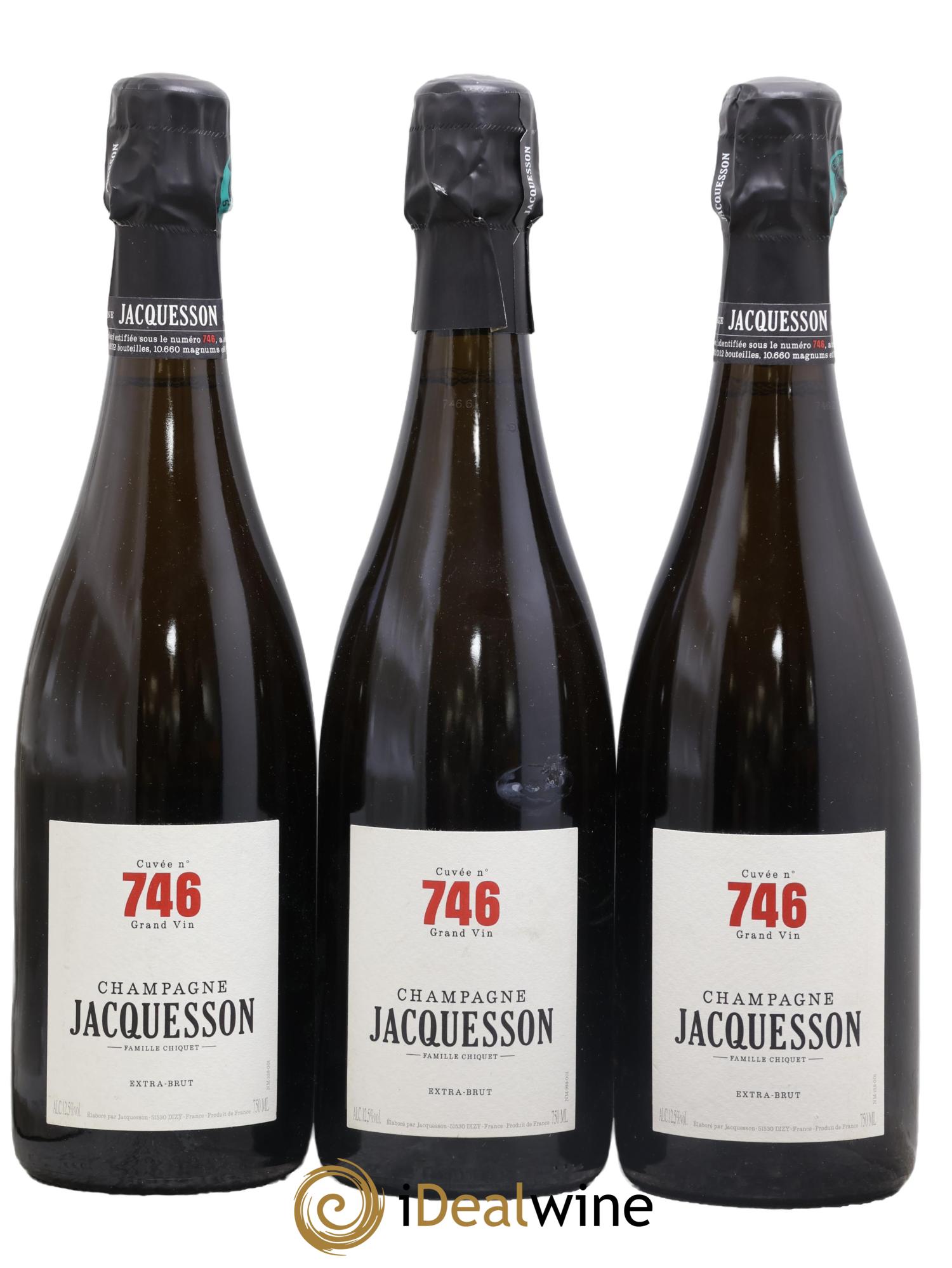 Cuvée 746 Extra-Brut Jacquesson - Lot de 3 bouteilles - 0