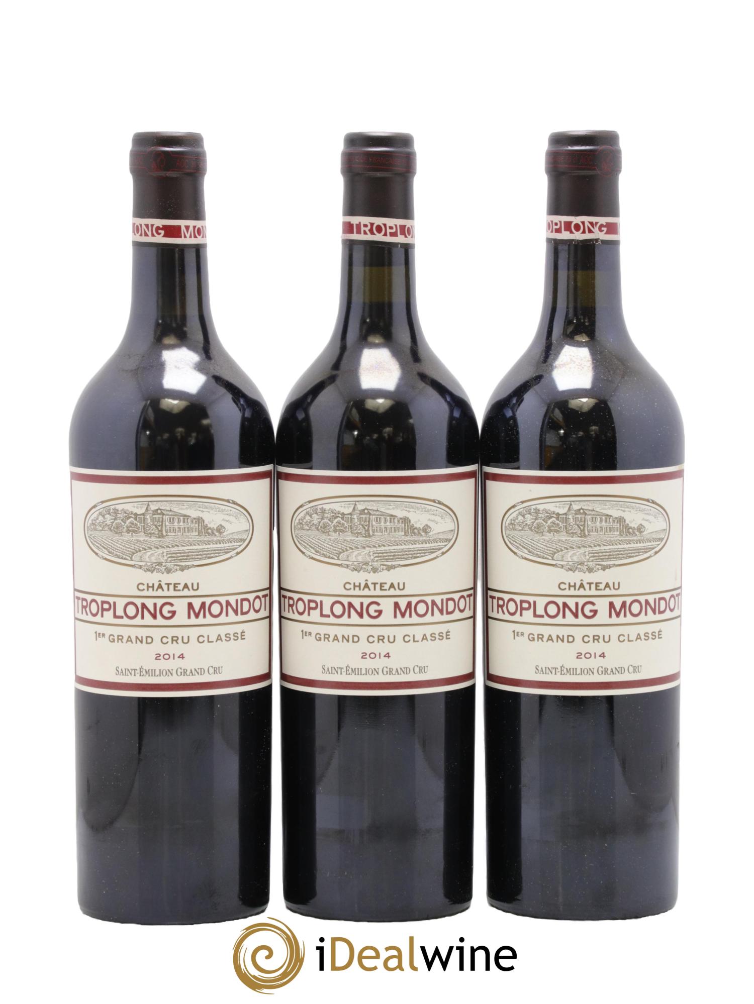 Château Troplong Mondot 1er Grand Cru Classé B 2014 - Lot de 3 bouteilles - 0