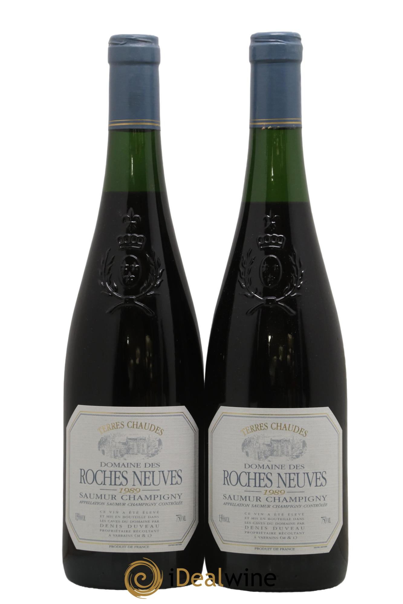 Saumur-Champigny Terres Chaudes Domaine des Roches Neuves - Thierry Germain 1989 - Lot de 2 bouteilles - 0