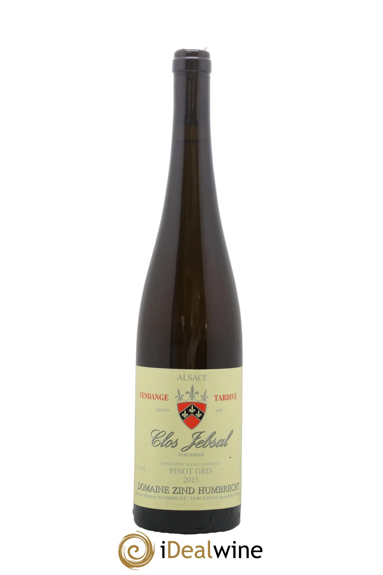 Alsace Pinot Gris Clos Jebsal Vendanges Tardives Zind-Humbrecht (Domaine) 2015 - Lot de 1 bouteille - 0
