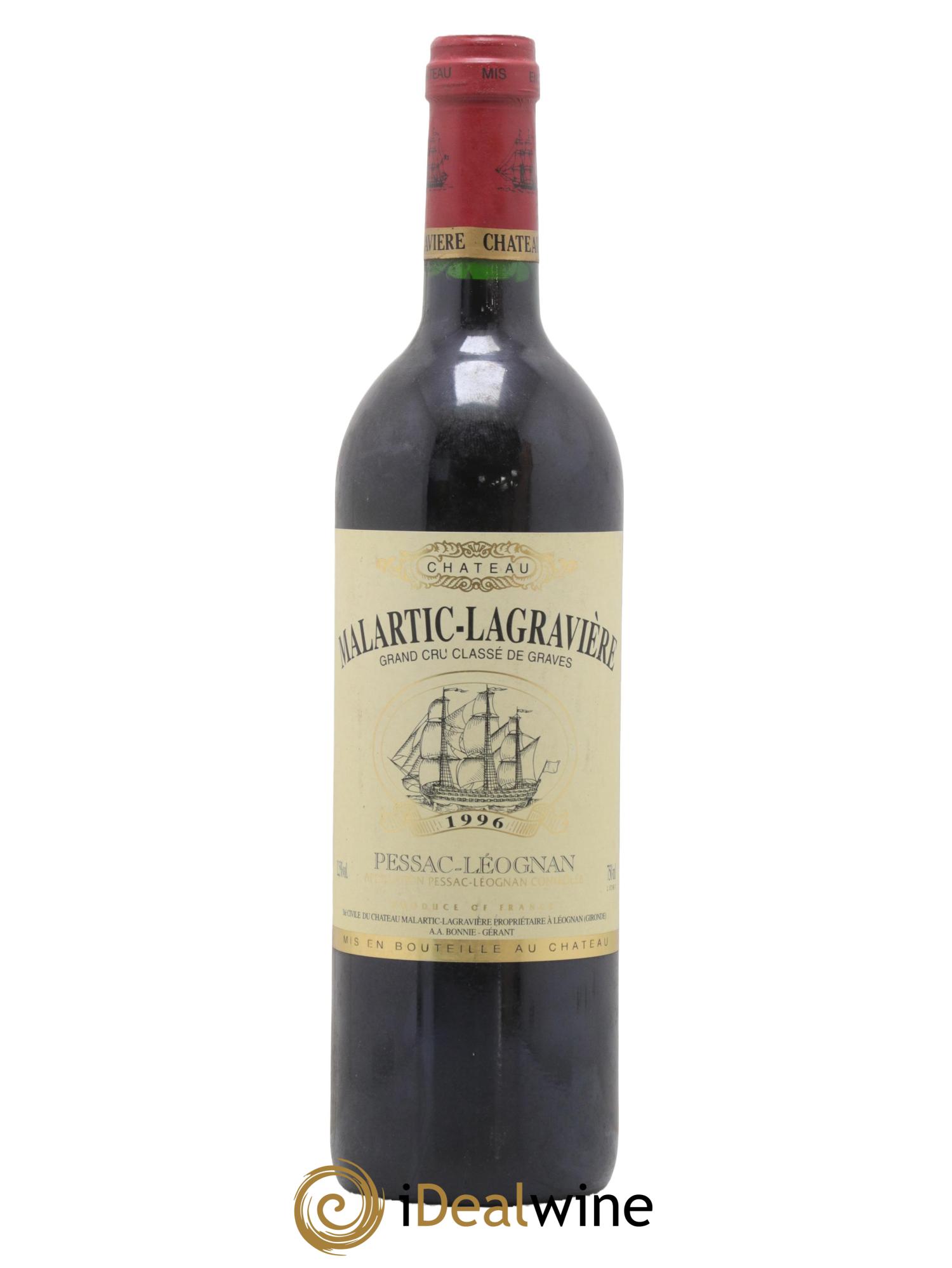 Château Malartic-Lagravière Cru Classé de Graves 1996 - Lot de 1 bouteille - 0