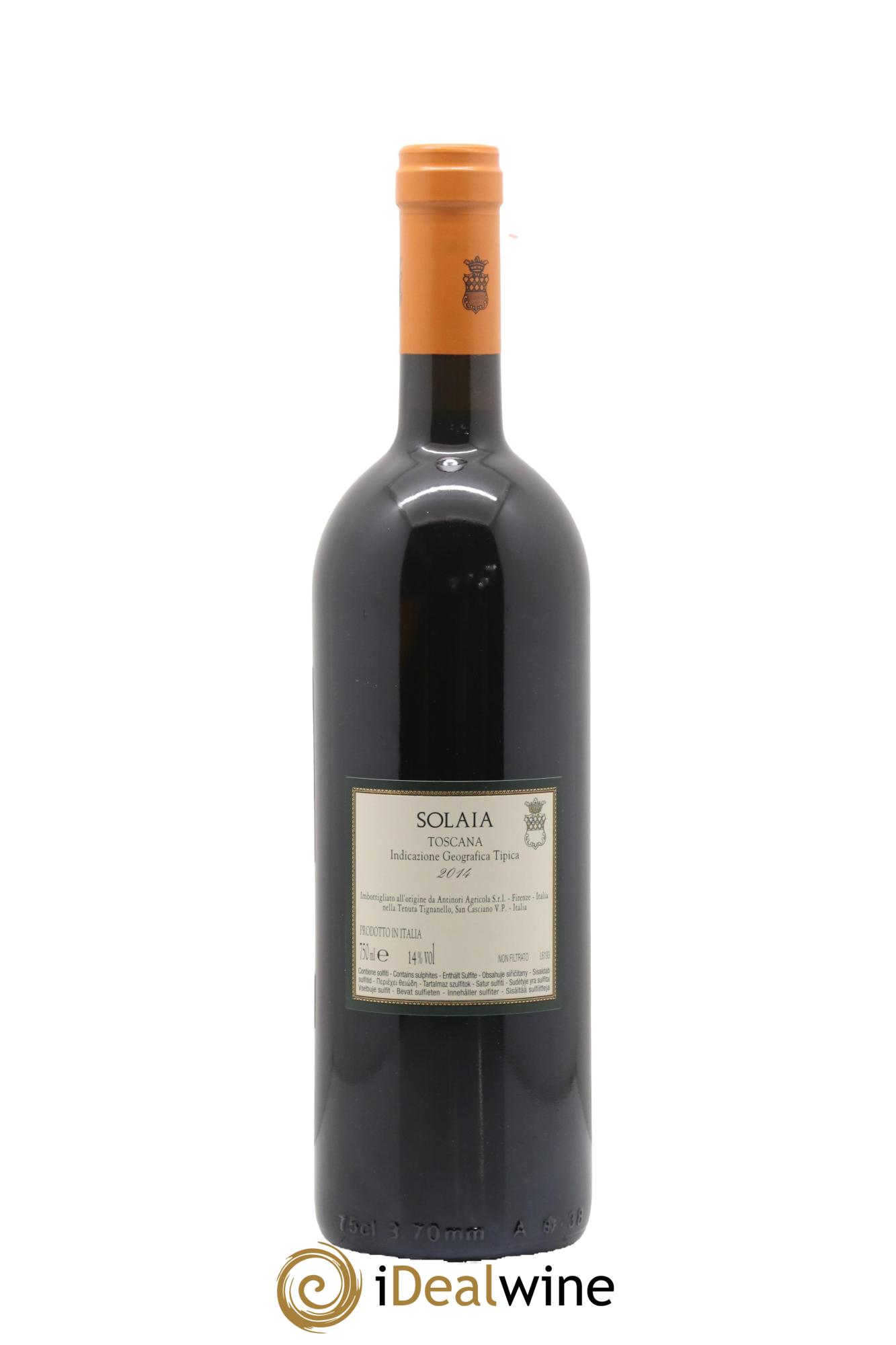 Toscana IGT Solaia Tenuta Tignanello - Marchesi Antinori 2014 - Lotto di 1 bottiglia - 1