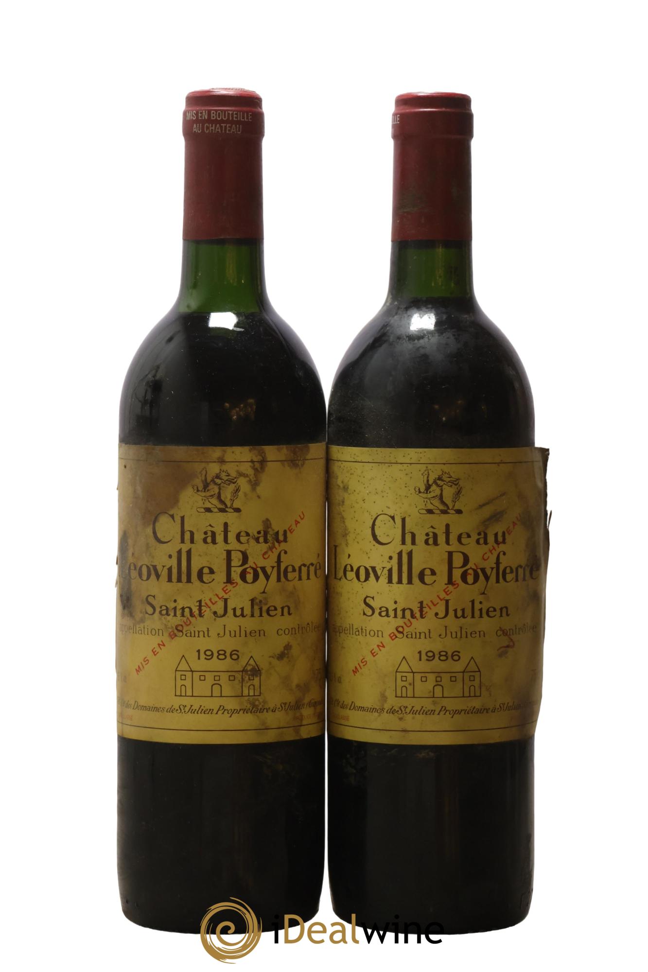 Château Léoville Poyferré 2ème Grand Cru Classé 1986 - Lot de 2 bouteilles - 0