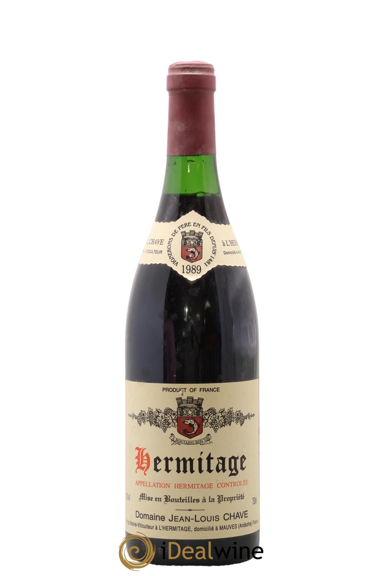 Hermitage Jean-Louis Chave 1989 - Lot de 1 bouteille - 0