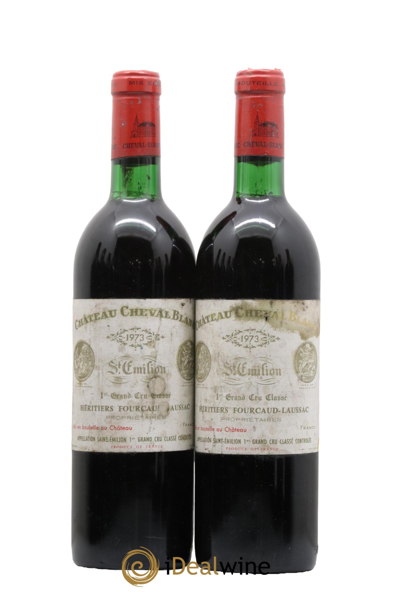 Château Cheval Blanc 1er Grand Cru Classé A 1973 - Lot de 2 bouteilles - 0