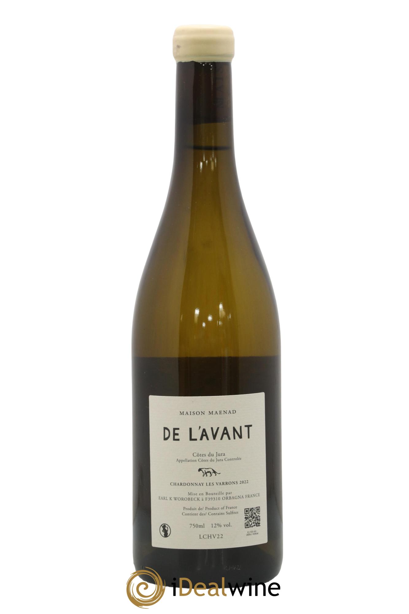 Côtes du Jura De l'Avant Les Varrons Katie Worobeck Maison Maenad 2022 - Lot de 1 bouteille - 1