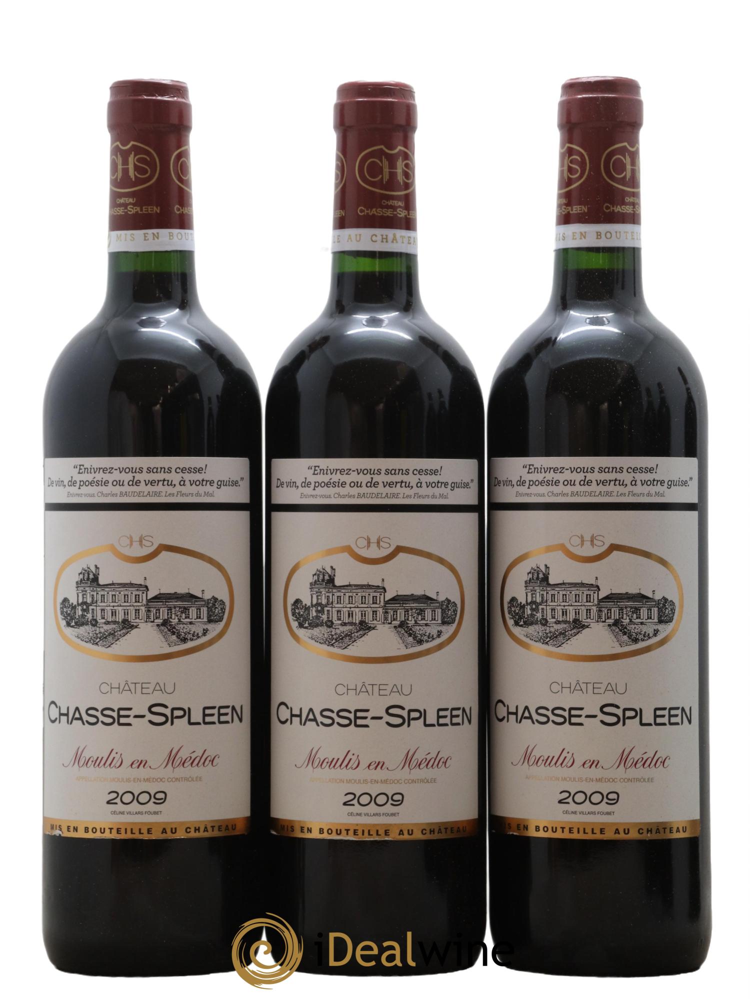 Château Chasse Spleen 2009 - Lot de 6 bouteilles - 1