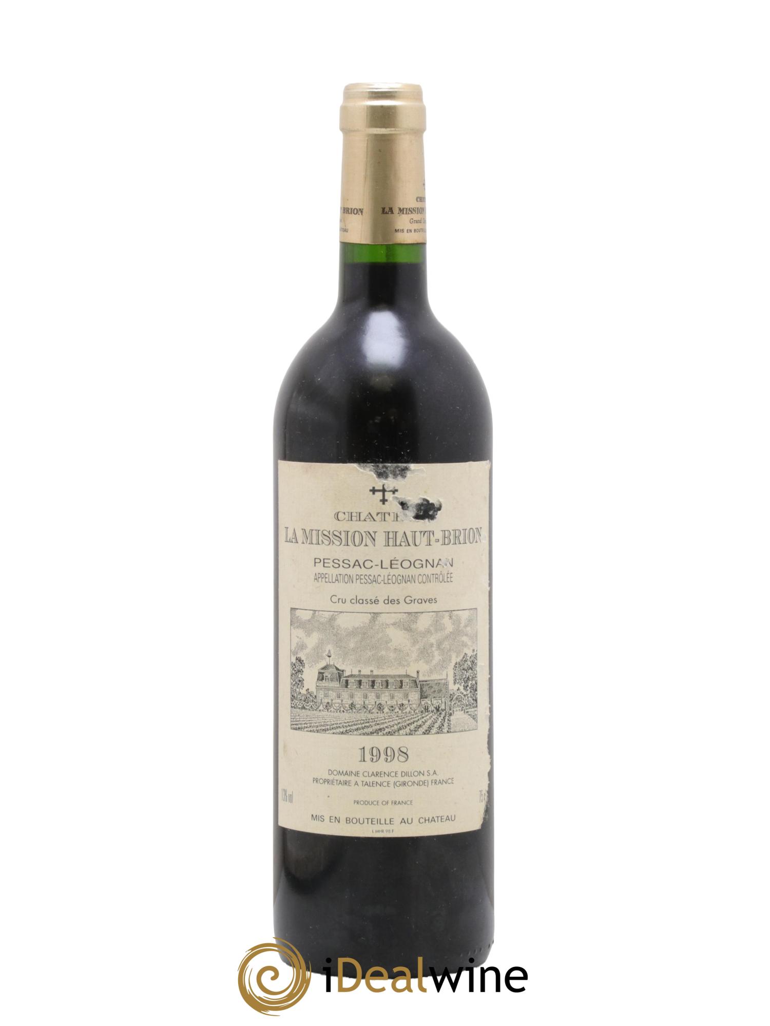 Château la Mission Haut-Brion Cru Classé de Graves 1998 - Lot de 1 bouteille - 0
