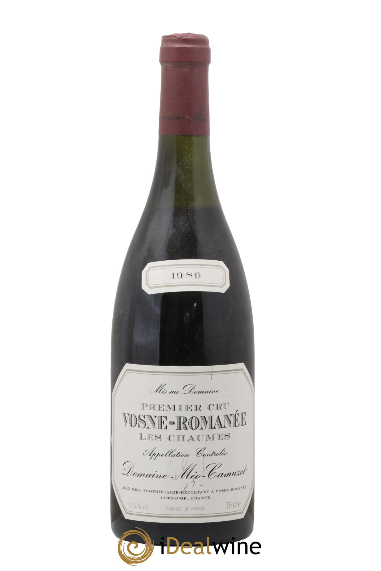 Vosne-Romanée 1er Cru Les Chaumes Méo-Camuzet (Domaine) 1989 - Posten von 1 Flasche - 0