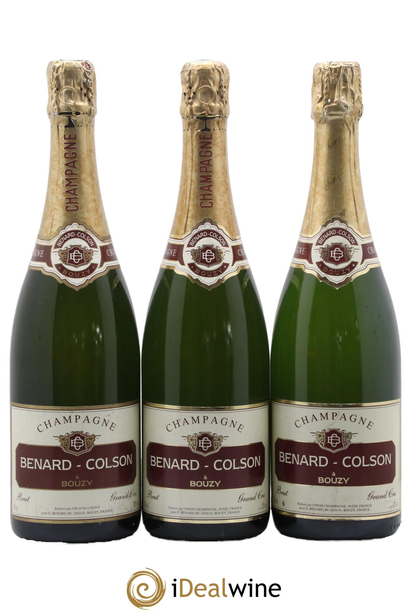Champagne Grand Cru Benard-Colson - Lot de 3 bouteilles - 0