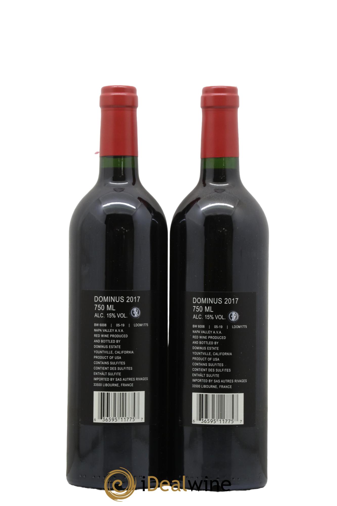 Napa Valley Dominus Christian Moueix  2017 - Lot of 2 bottles - 1