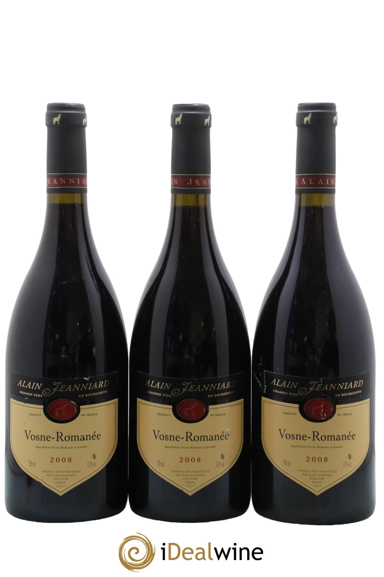 Vosne-Romanée Domaine Alain Jeanniard 2008 - Lot de 3 bouteilles - 0
